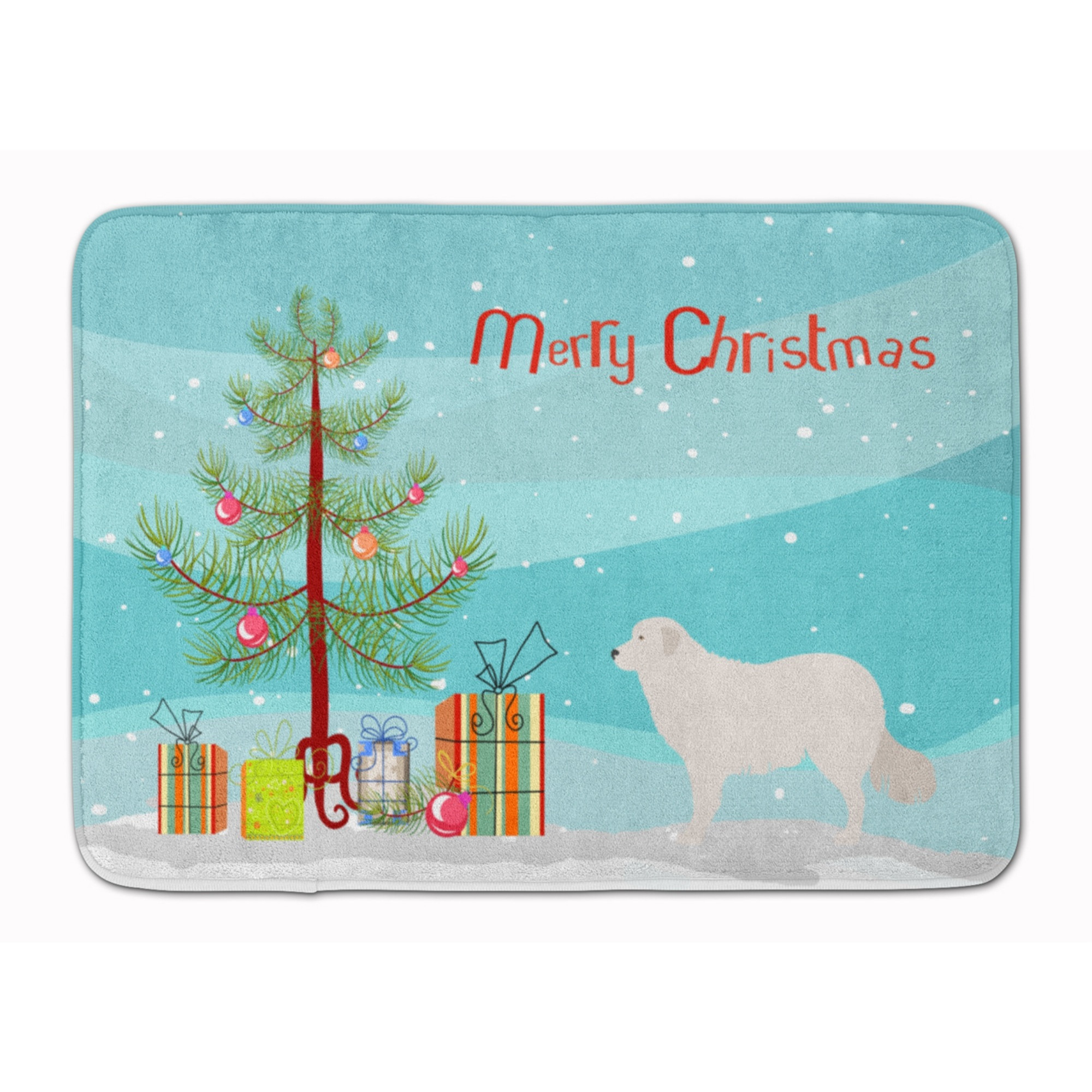 &quotCaroline's Treasures Kuvasz Christmas Floor Mat, 19hx27w, Multicolor"