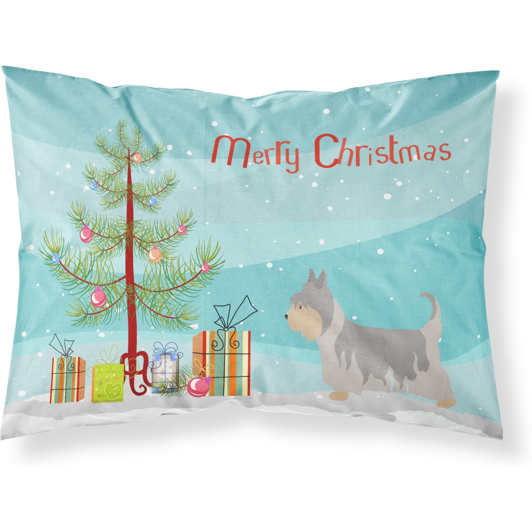 &quotCaroline's Treasures Australian Silky Terrier Pillowcase, Standard, Christmas Tree"