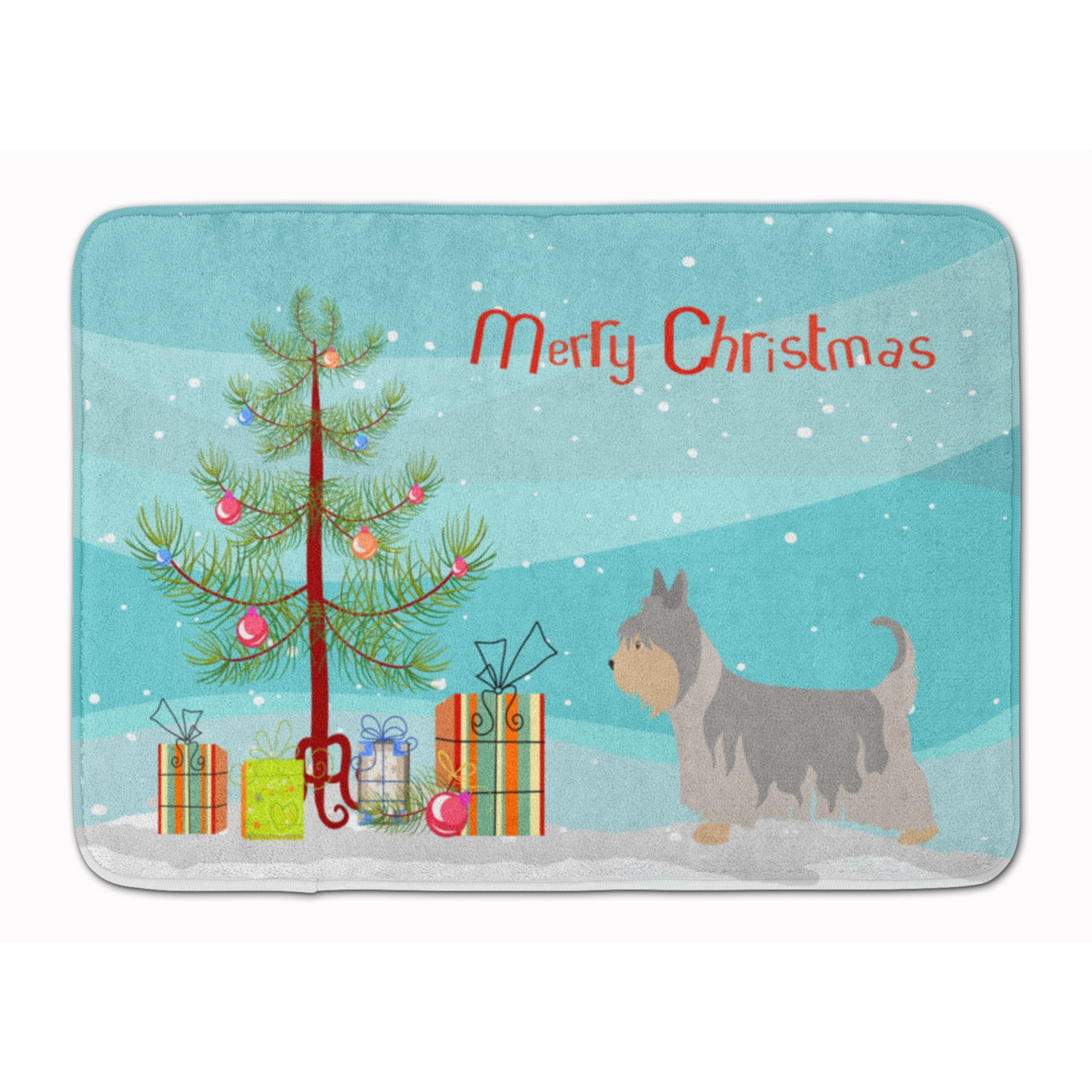 &quotCaroline's Treasures Australian Silky Terrier Christmas Floor Mat, 19hx27w, Multicolor"