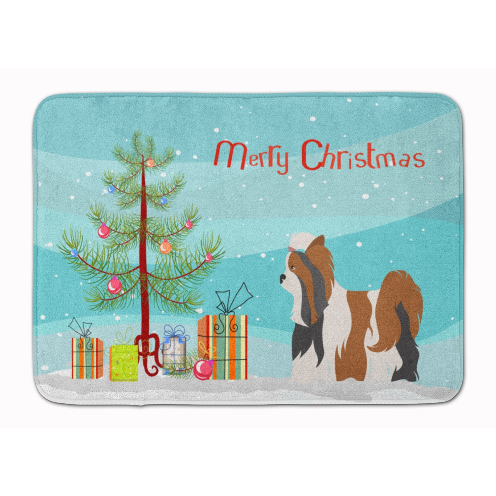 &quotCaroline's Treasures Biewer Terrier Christmas Floor Mat, 19hx27w, Multicolor"