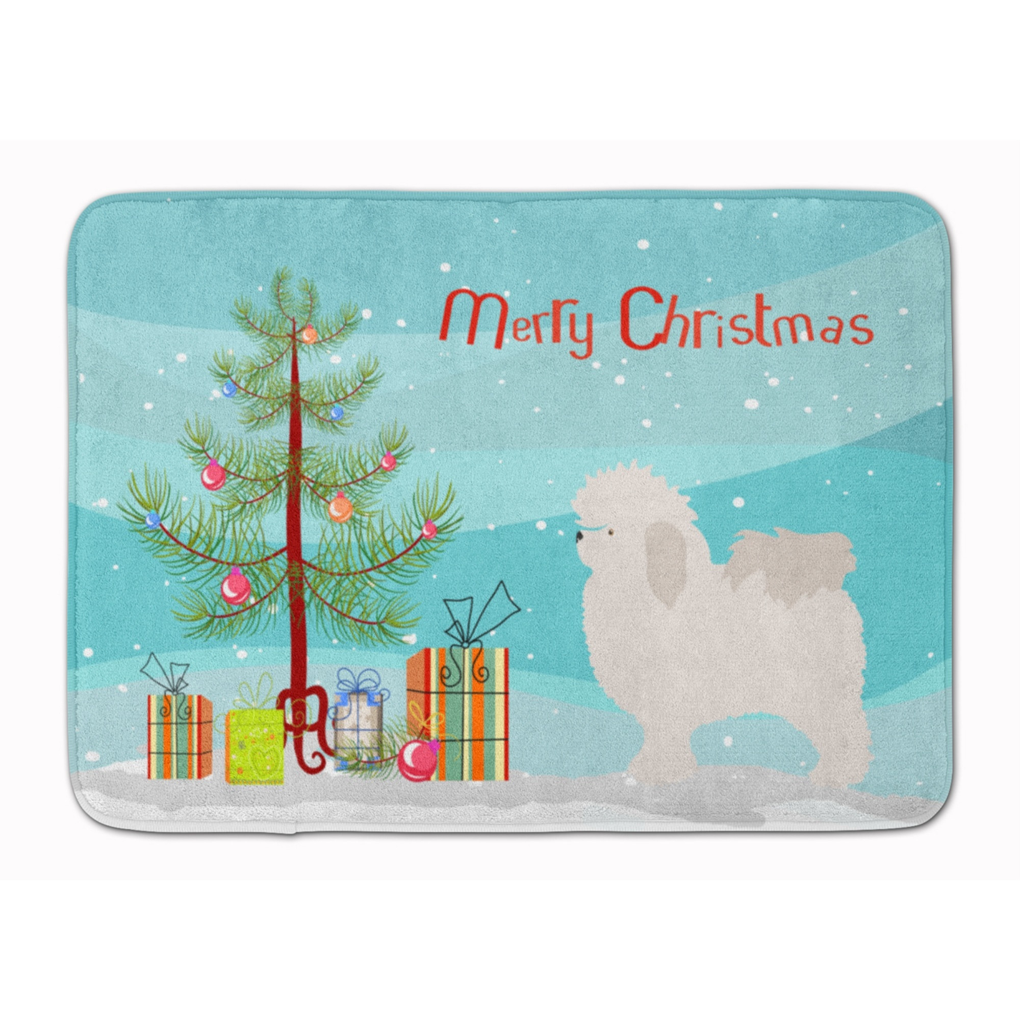 &quotCaroline's Treasures Bolognese Christmas Floor Mat, 19hx27w, Multicolor"