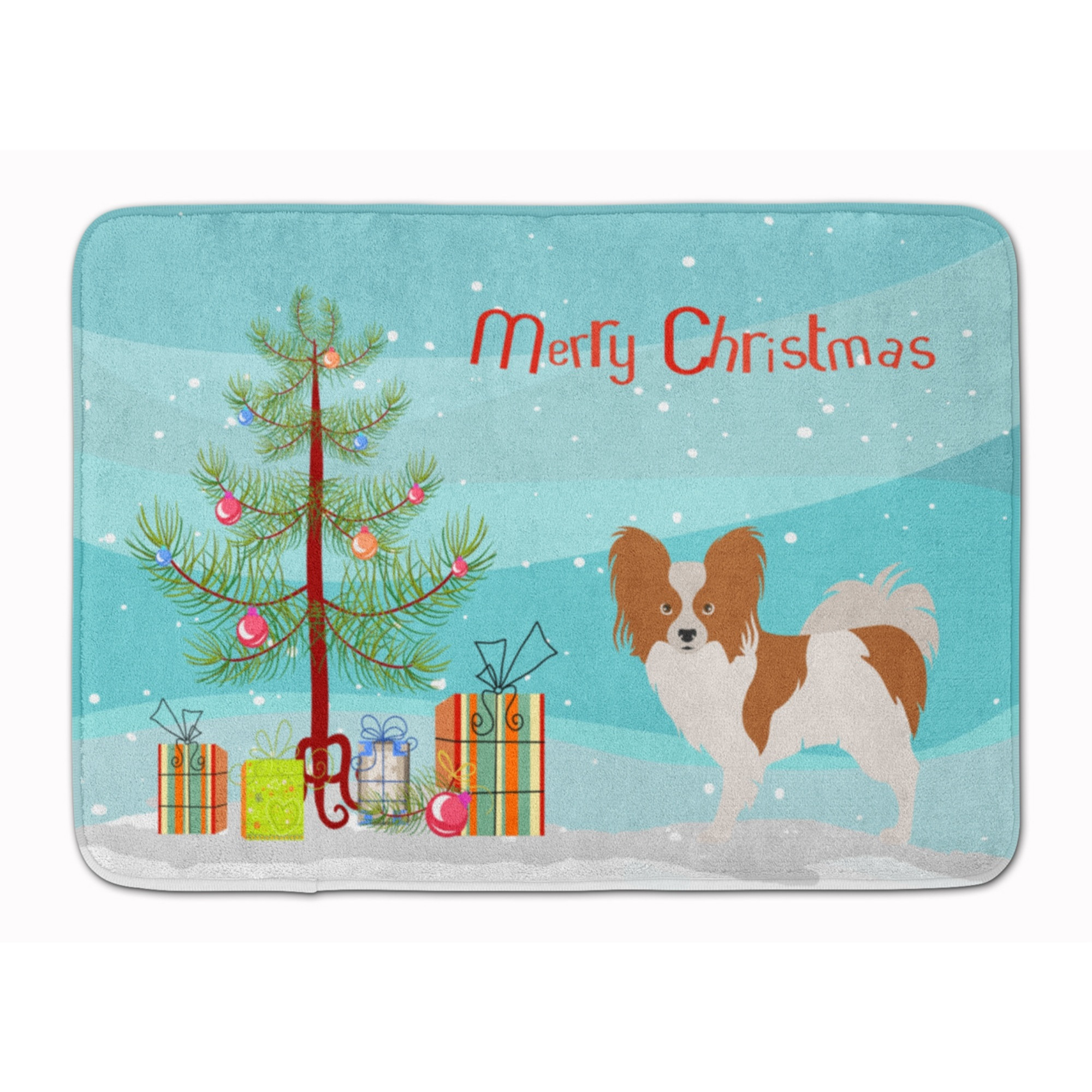 &quotCaroline's Treasures Papillon Christmas Floor Mat, 19hx27w, Multicolor"