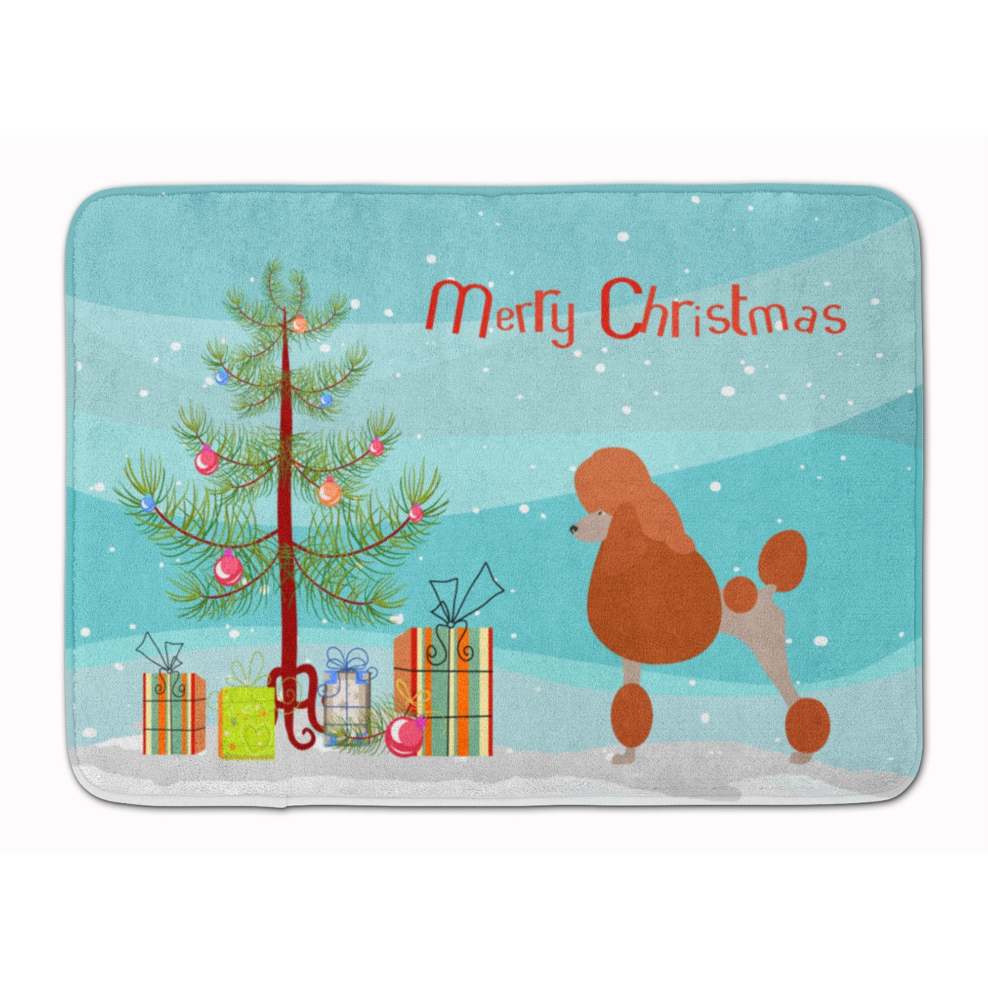 &quotCaroline's Treasures Royal Poodle Christmas Floor Mat, 19hx27w, Multicolor"