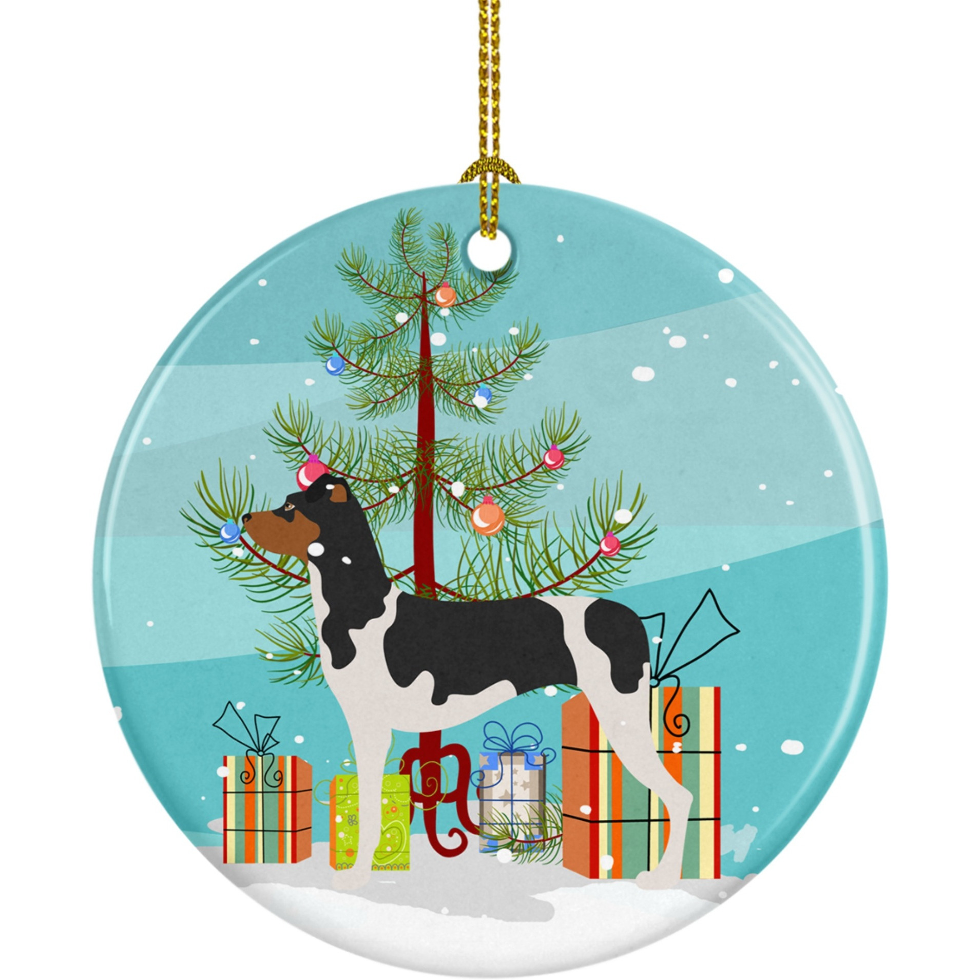 Caroline's Treasures Brazilian Terrier Christmas Ceramic Ornament