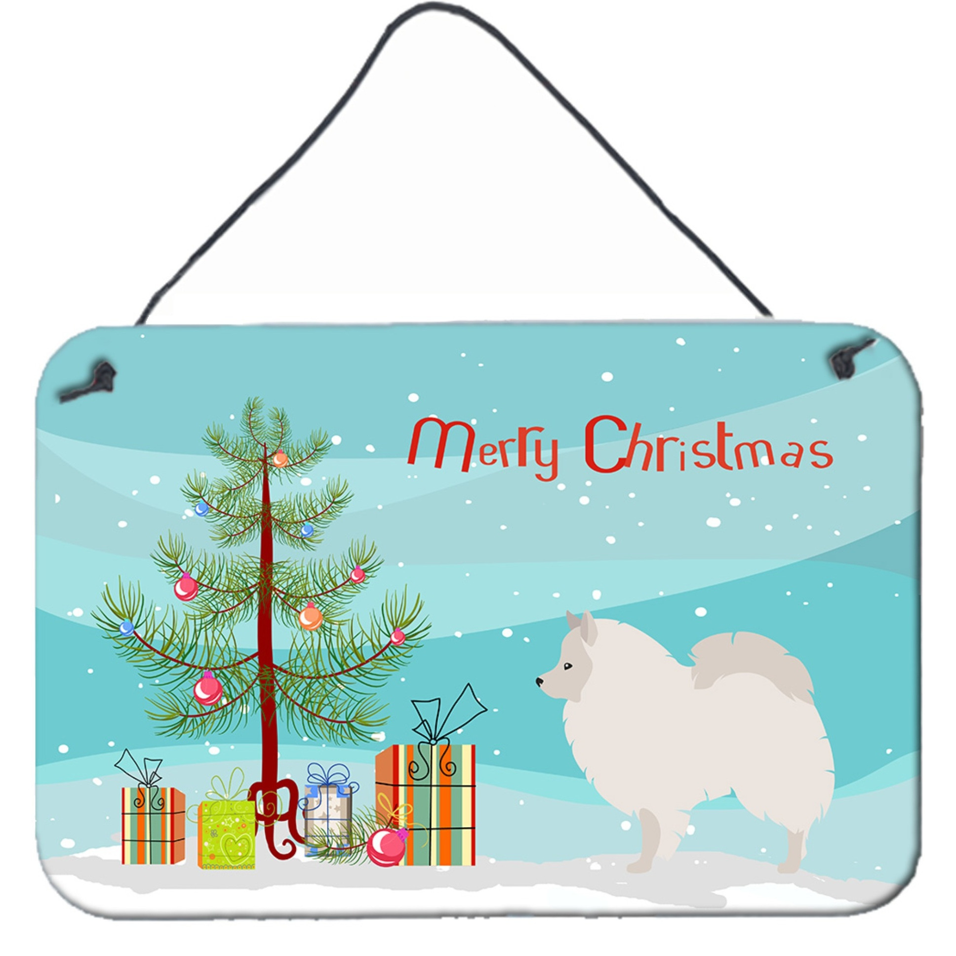 &quotCaroline's Treasures German Spitz Metal Print, 8hx12w, Christmas Tree"