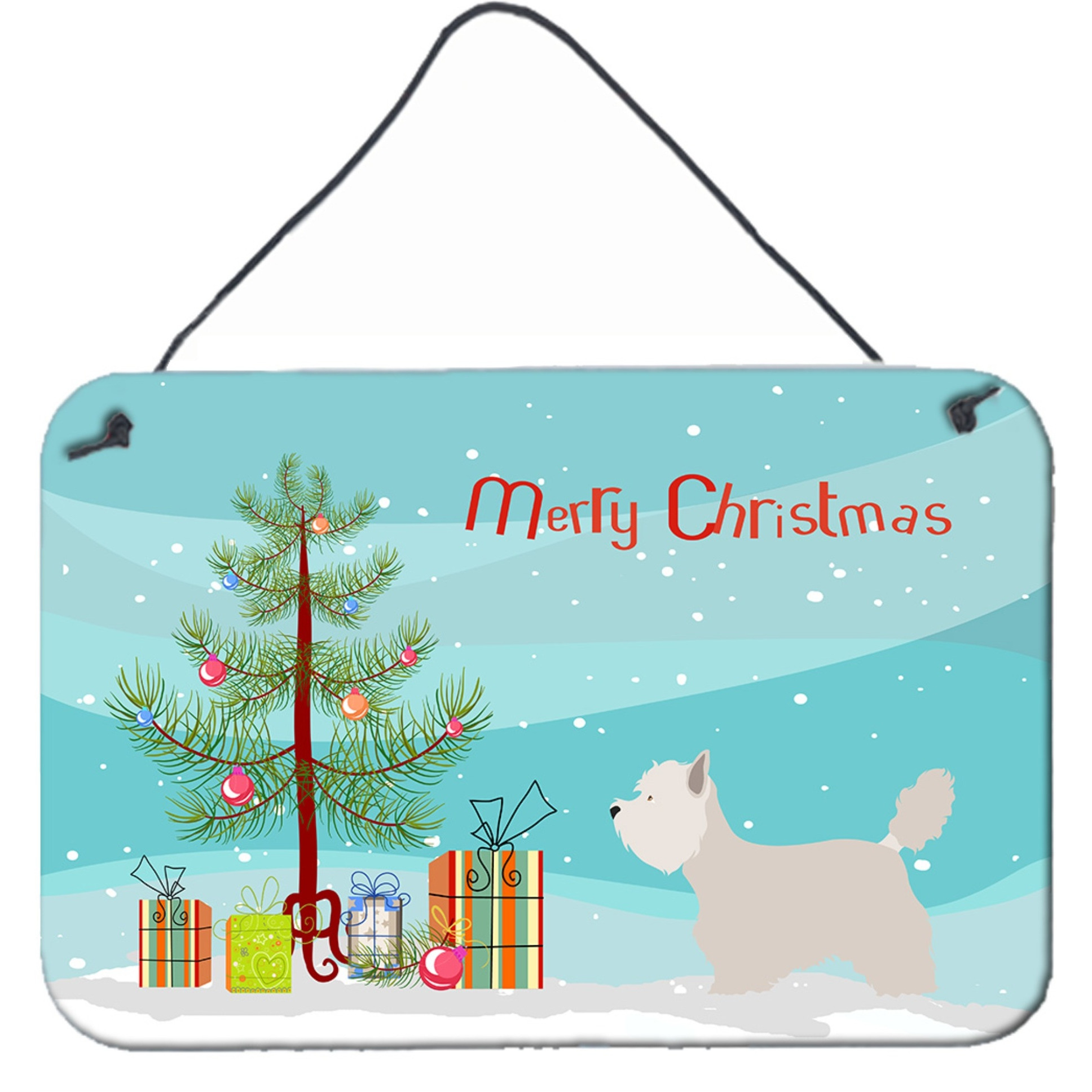 &quotCaroline's Treasures Westie Metal Print, 8hx12w, Christmas Tree"