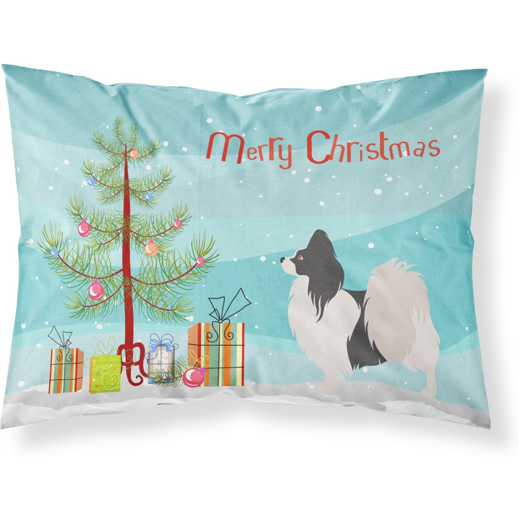 &quotCaroline's Treasures Papillon Pillowcase, Standard, Christmas Tree"
