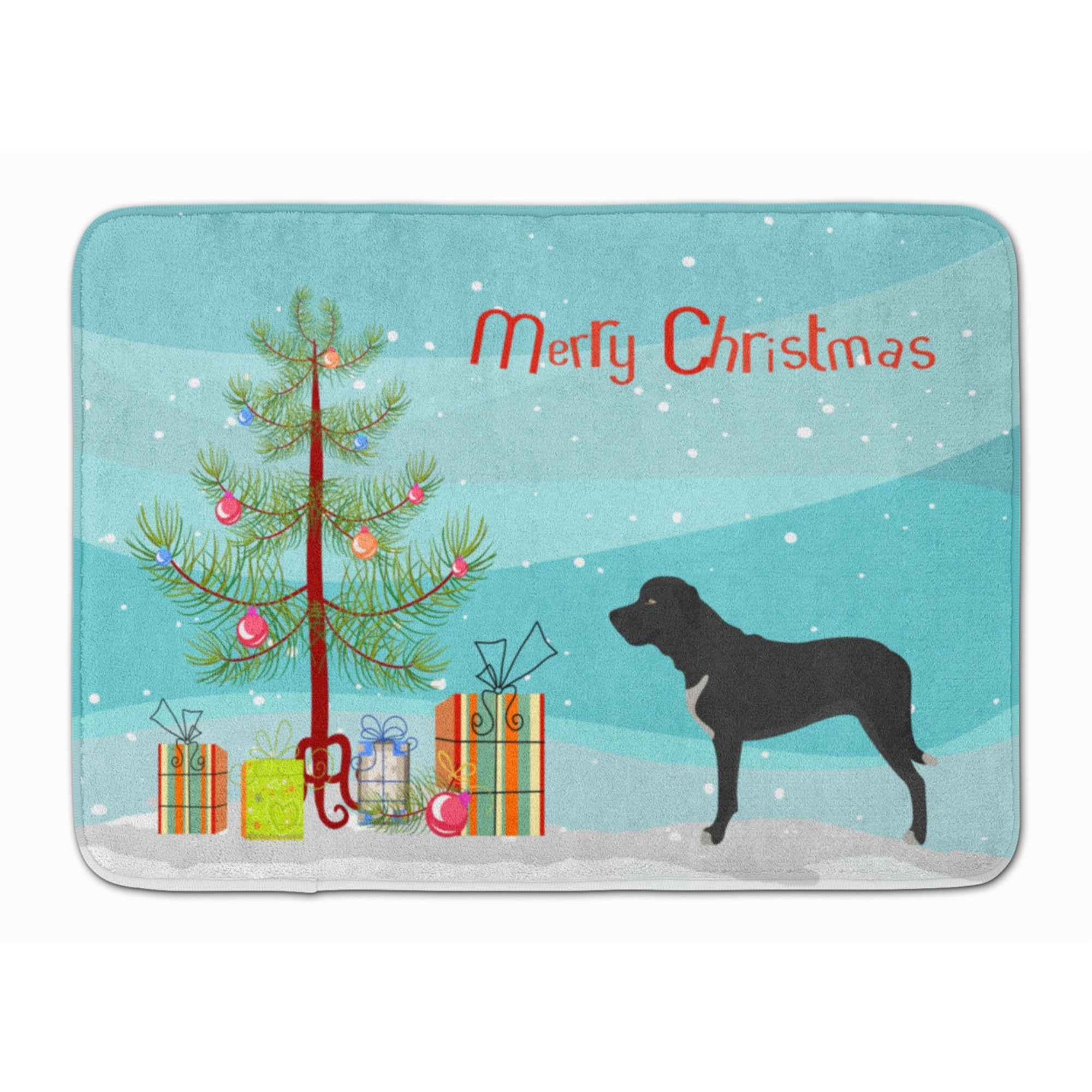 &quotCaroline's Treasures Broholmer Danish Mastiff Christmas Floor Mat, 19hx27w, Multicolor"