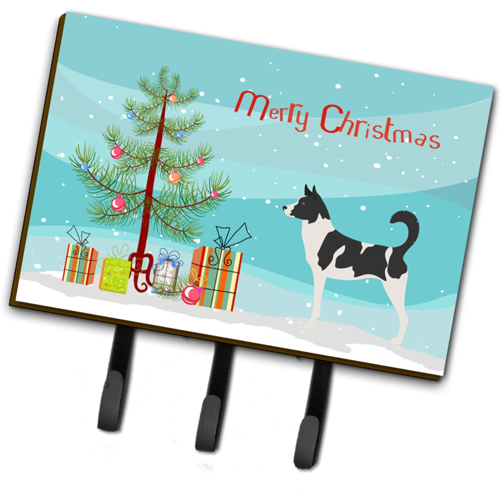 &quotCaroline's Treasures Canaan Dog Wall Hook, Triple, Christmas Tree"