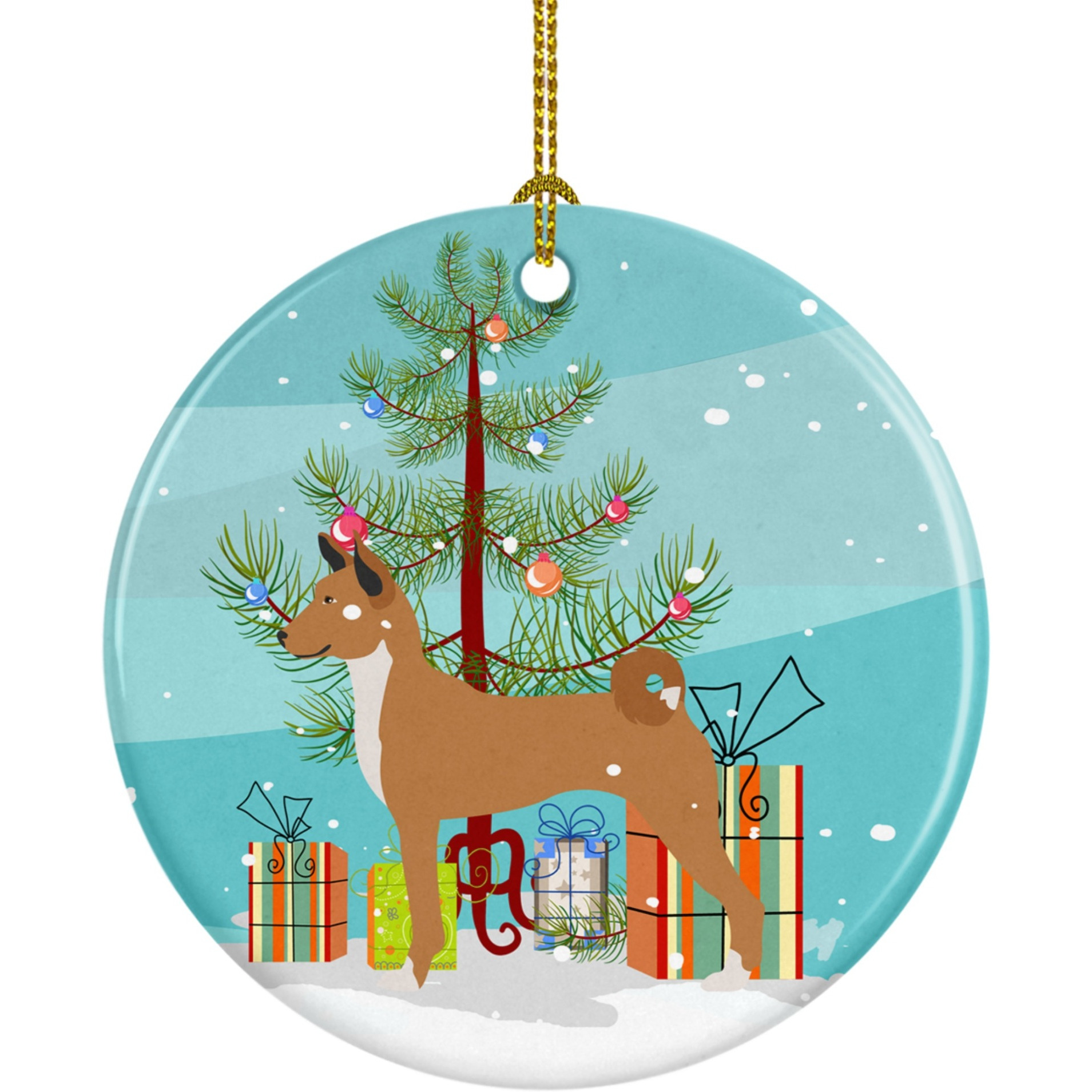 &quotCaroline's Treasures Telomian Christmas Ceramic Ornament, Multicolor"
