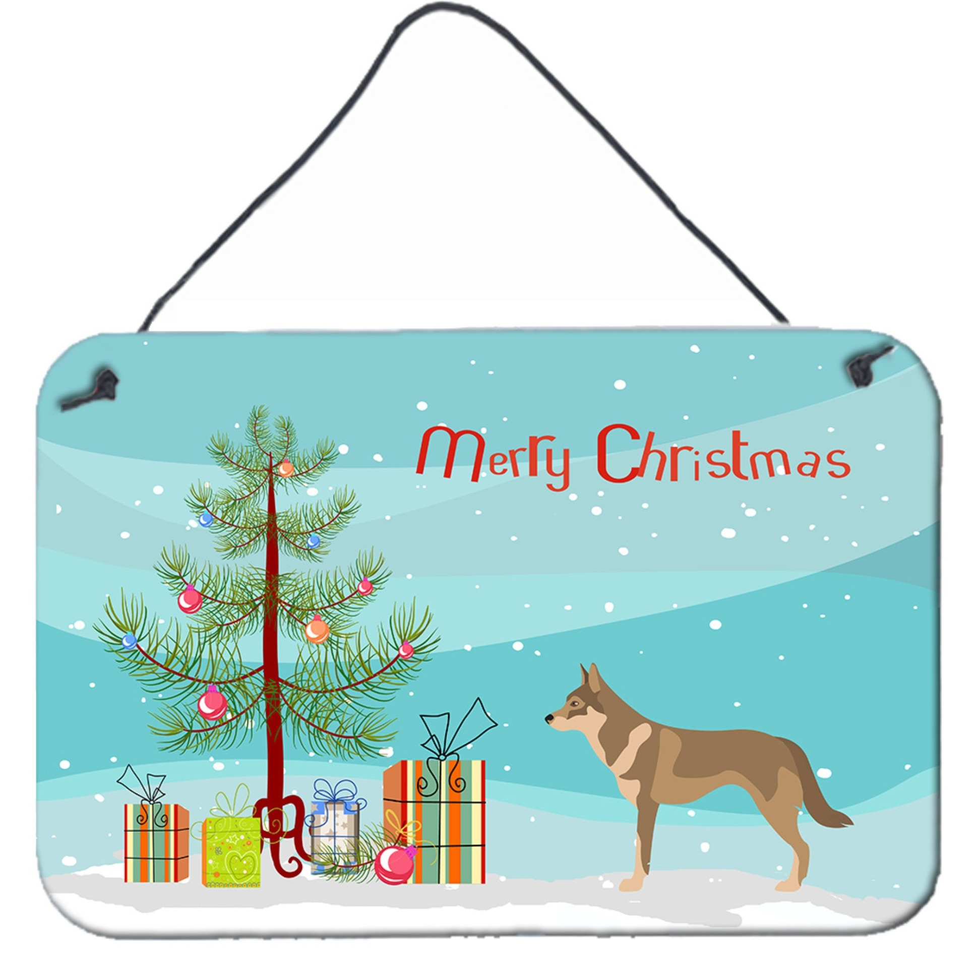 &quotCaroline's Treasures Czechoslovakian Wolfdog Metal Print, 8hx12w, Christmas Tree"