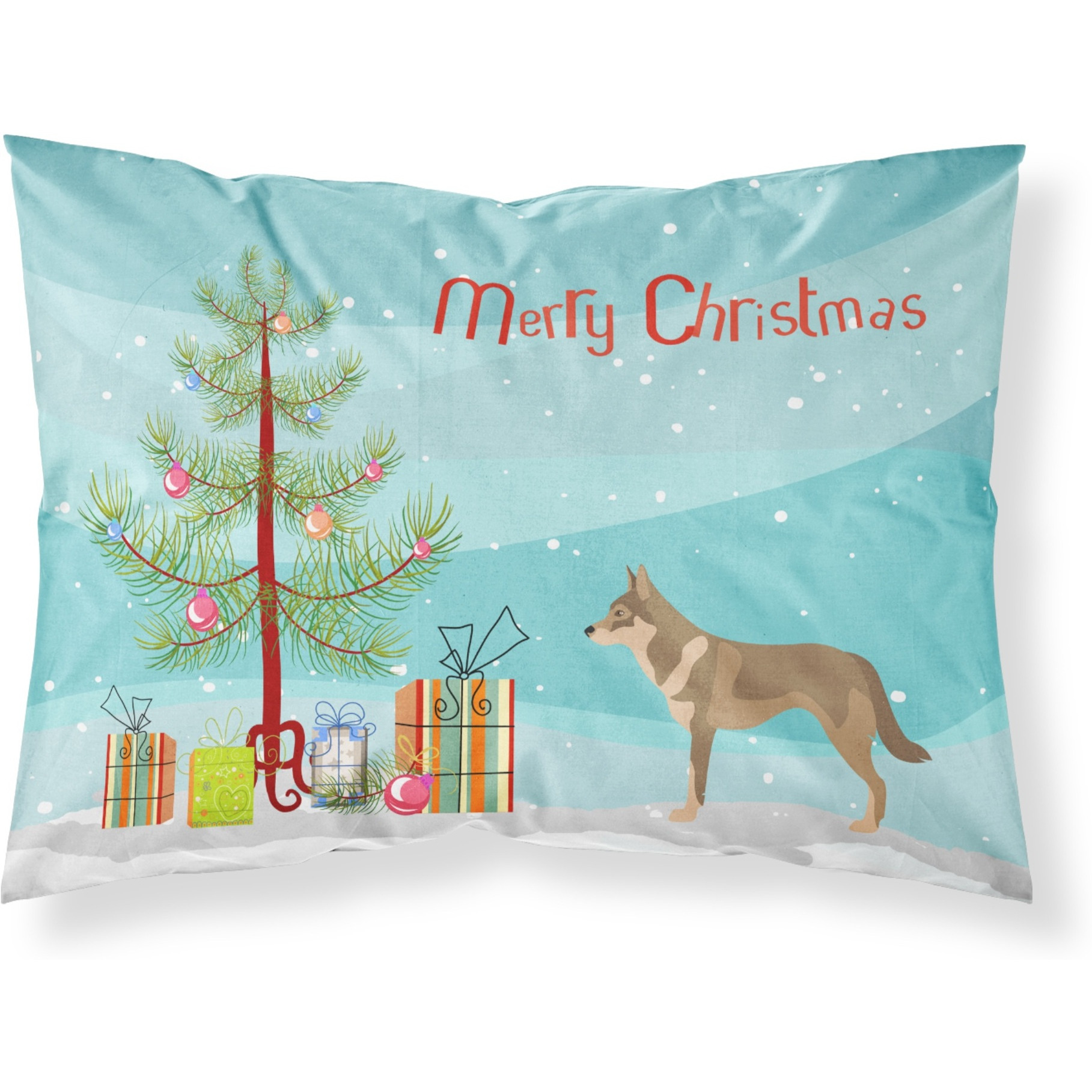 &quotCaroline's Treasures Czechoslovakian Wolfdog Pillowcase, Standard, Christmas Tree"