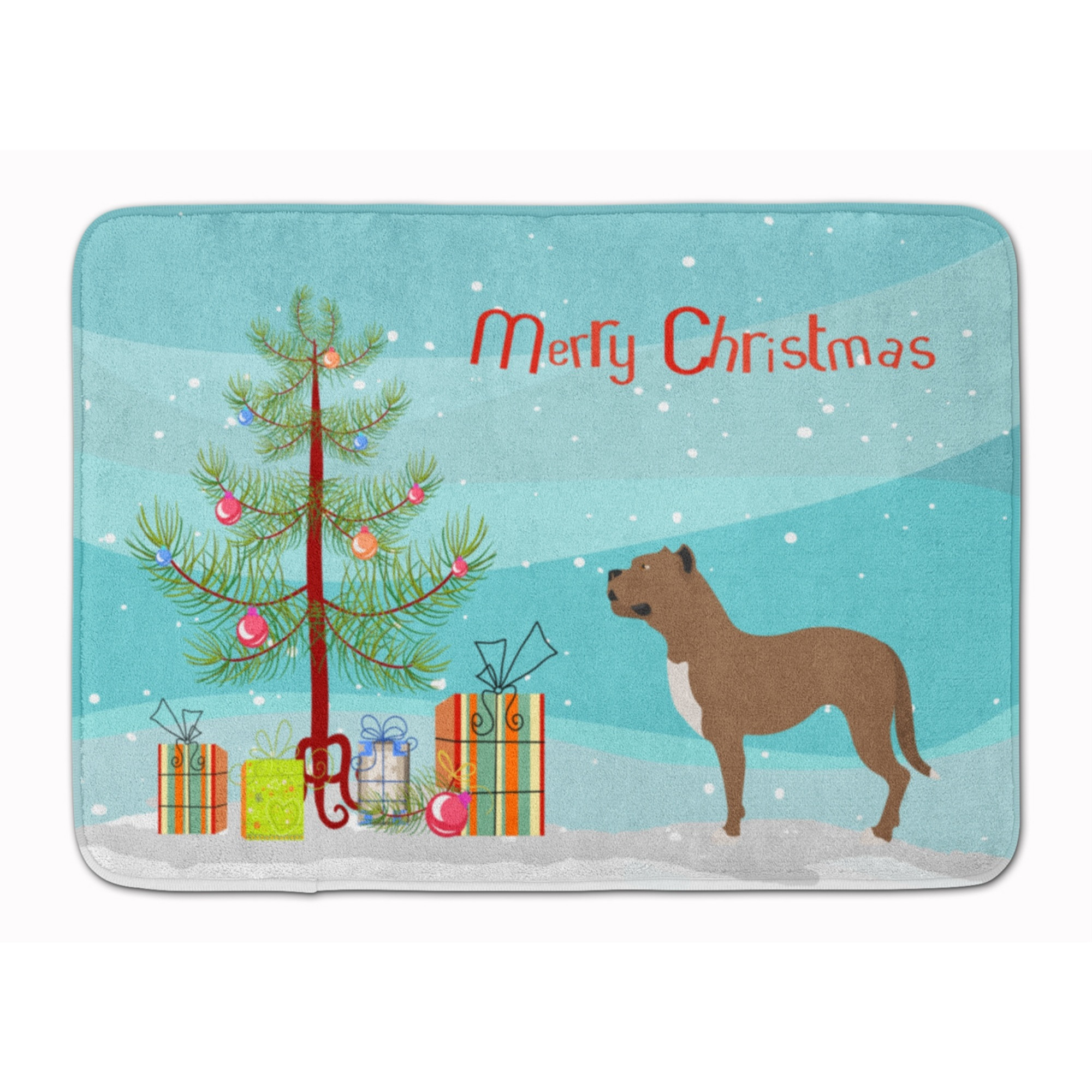 &quotCaroline's Treasures Perro de Presa Canario Christmas Floor Mat, 19hx27w, Multicolor"