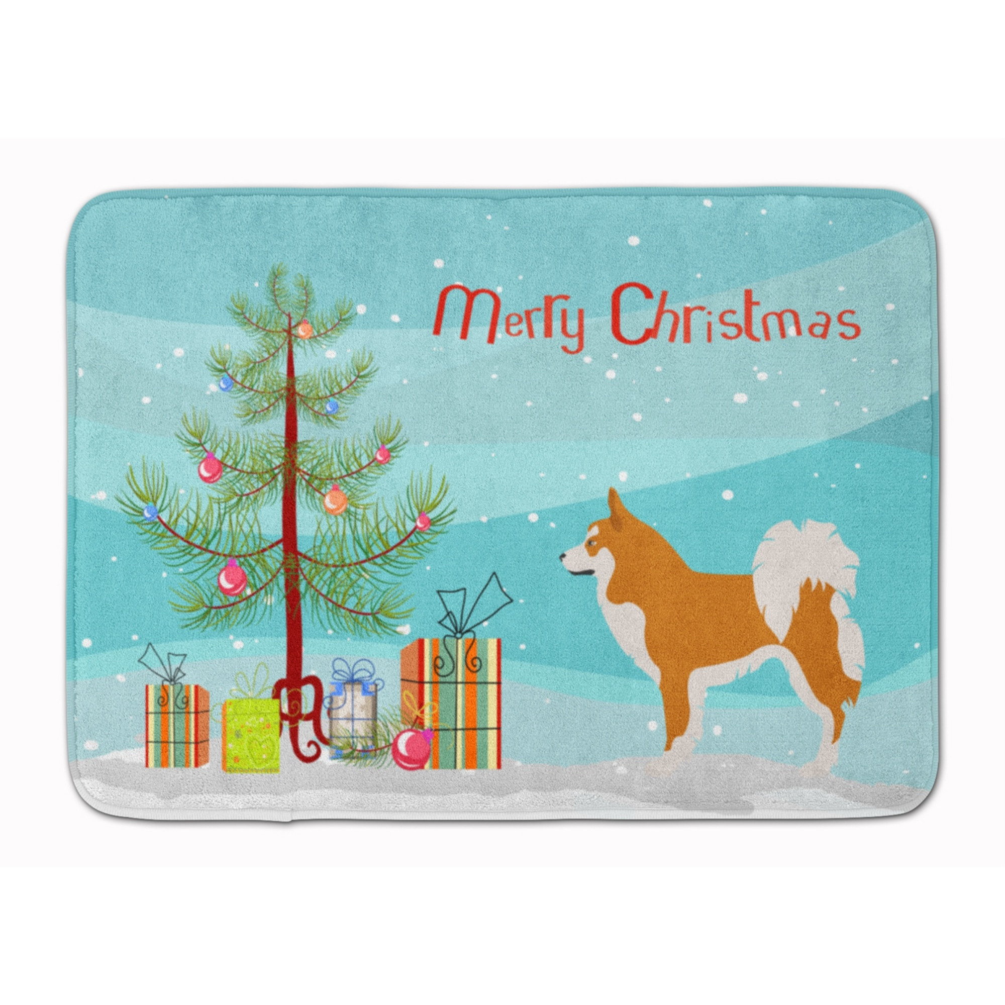 &quotCaroline's Treasures Icelandic Sheepdog Christmas Floor Mat, 19"" x 27"", Multicolor"