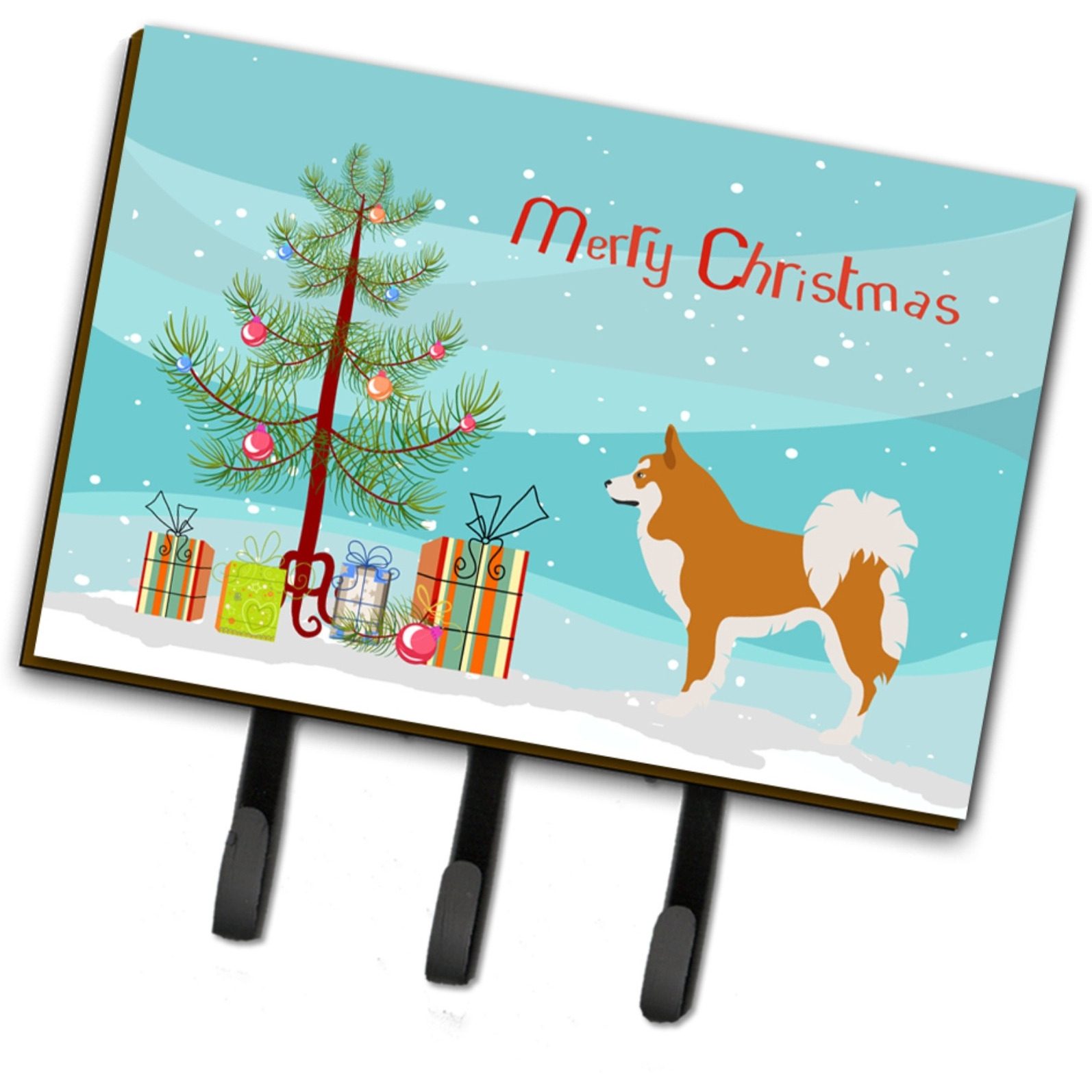 &quotCaroline's Treasures Icelandic Sheepdog Christmas Wall Hook, Triple, Multicolor"