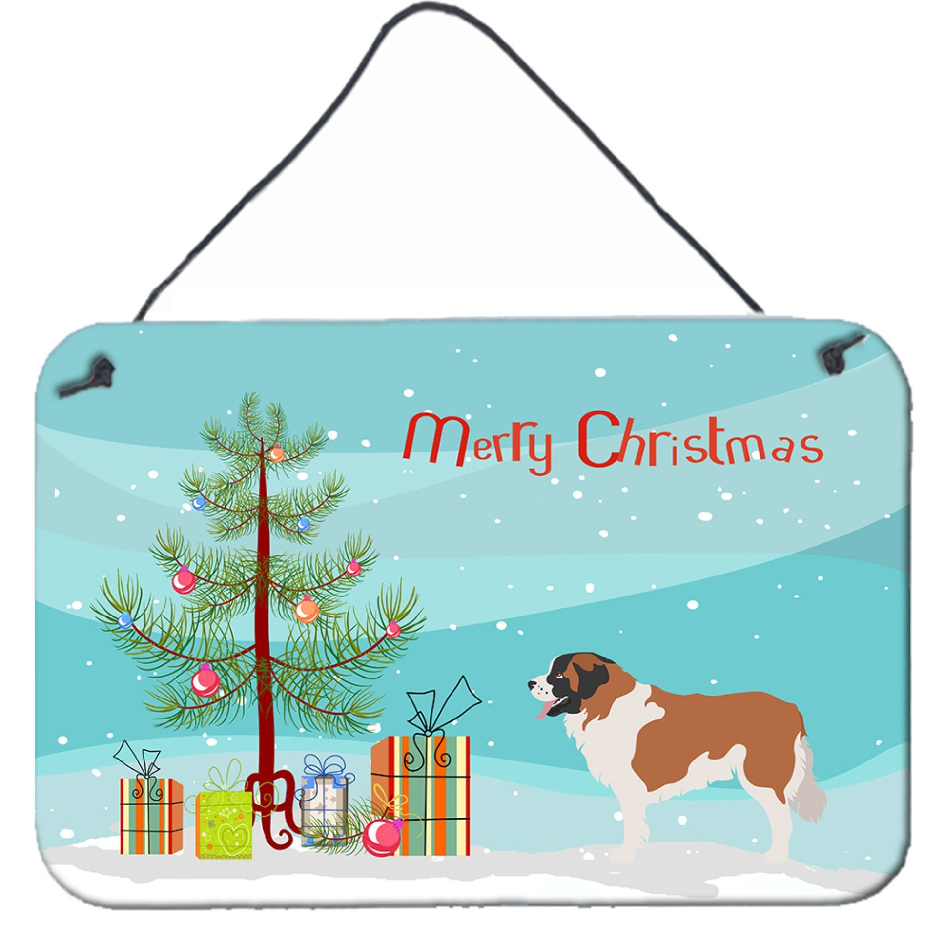 &quotCaroline's Treasures Moscow Watchdog Metal Print, 8hx12w, Christmas Tree"