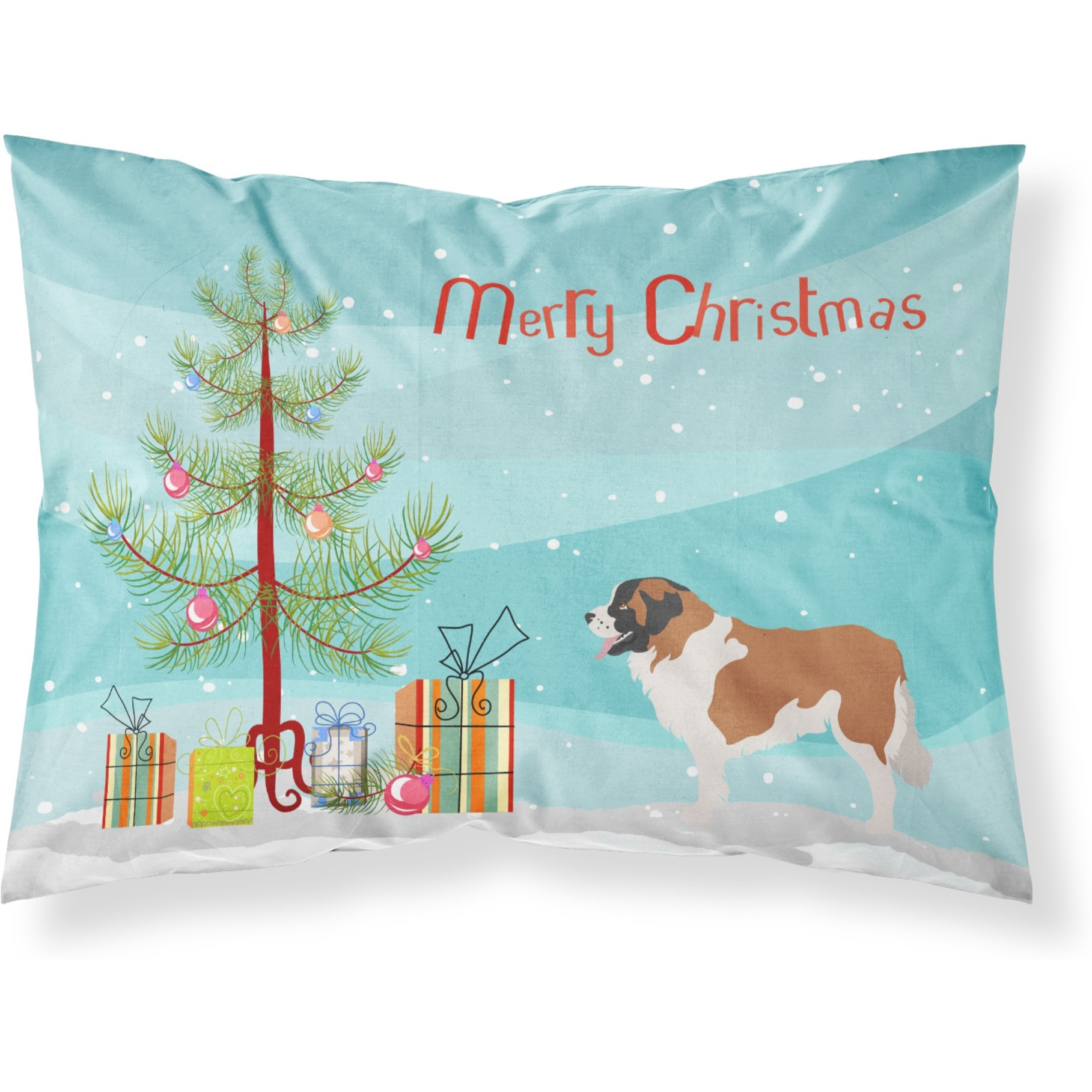 &quotCaroline's Treasures Moscow Watchdog Pillowcase, Standard, Christmas Tree"