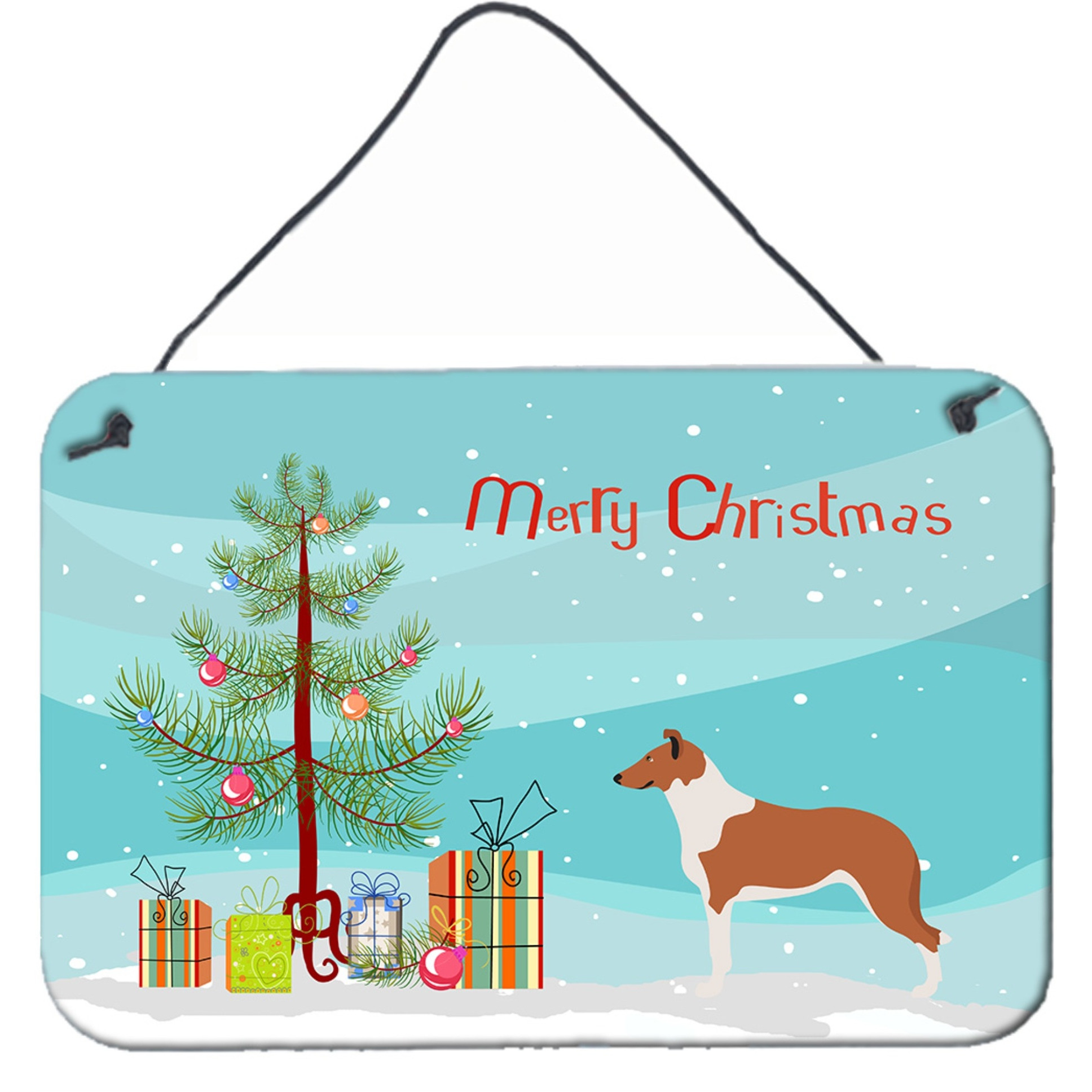 &quotCaroline's Treasures Smooth Collie Christmas Metal Print, 8hx12w, Multicolor"