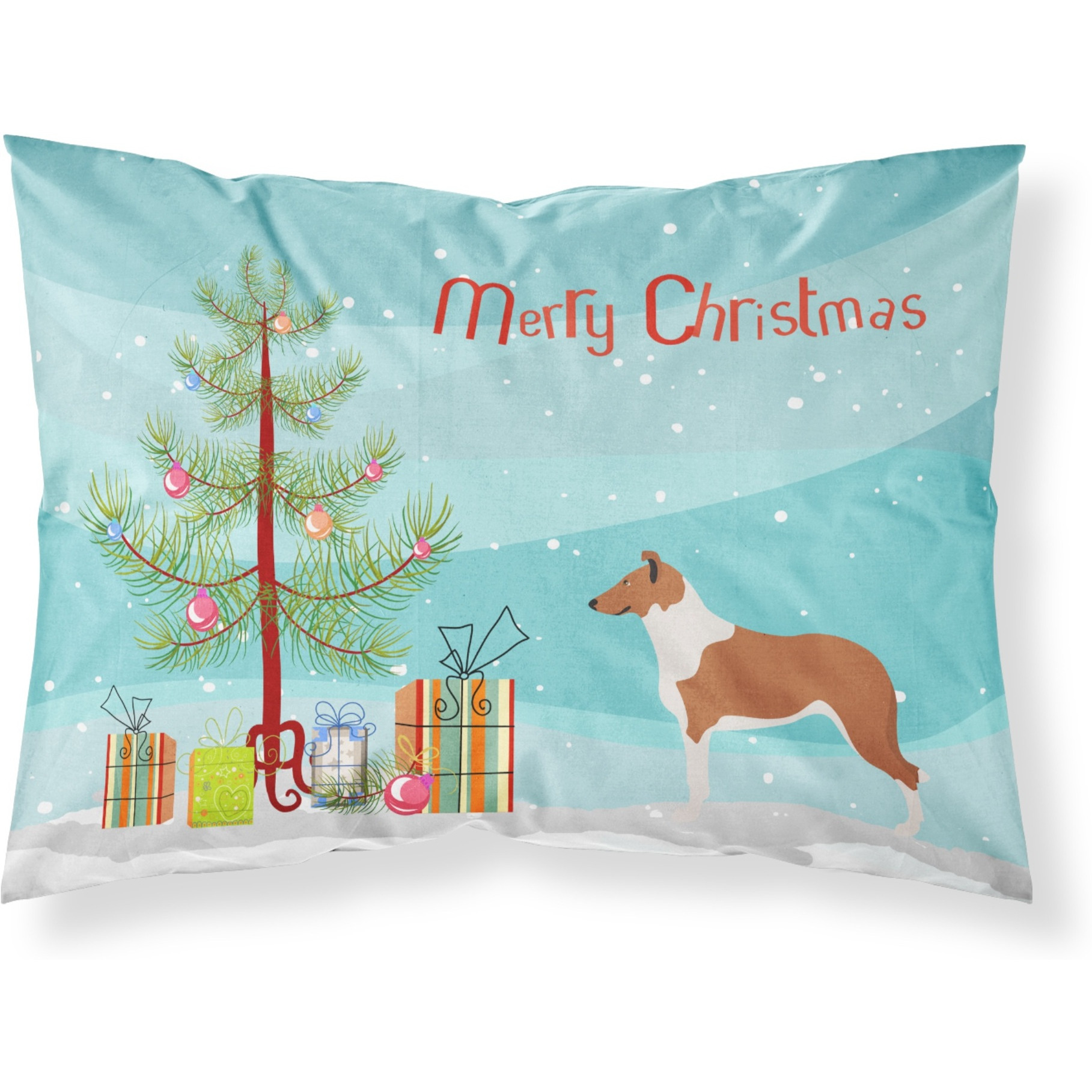 &quotCaroline's Treasures Smooth Collie Pillowcase, Standard, Christmas Tree"