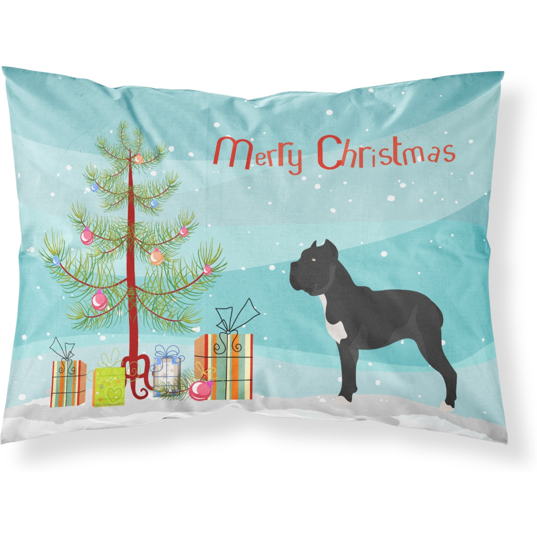 &quotCaroline's Treasures Cane Corso Pillowcase, Standard, Christmas Tree"