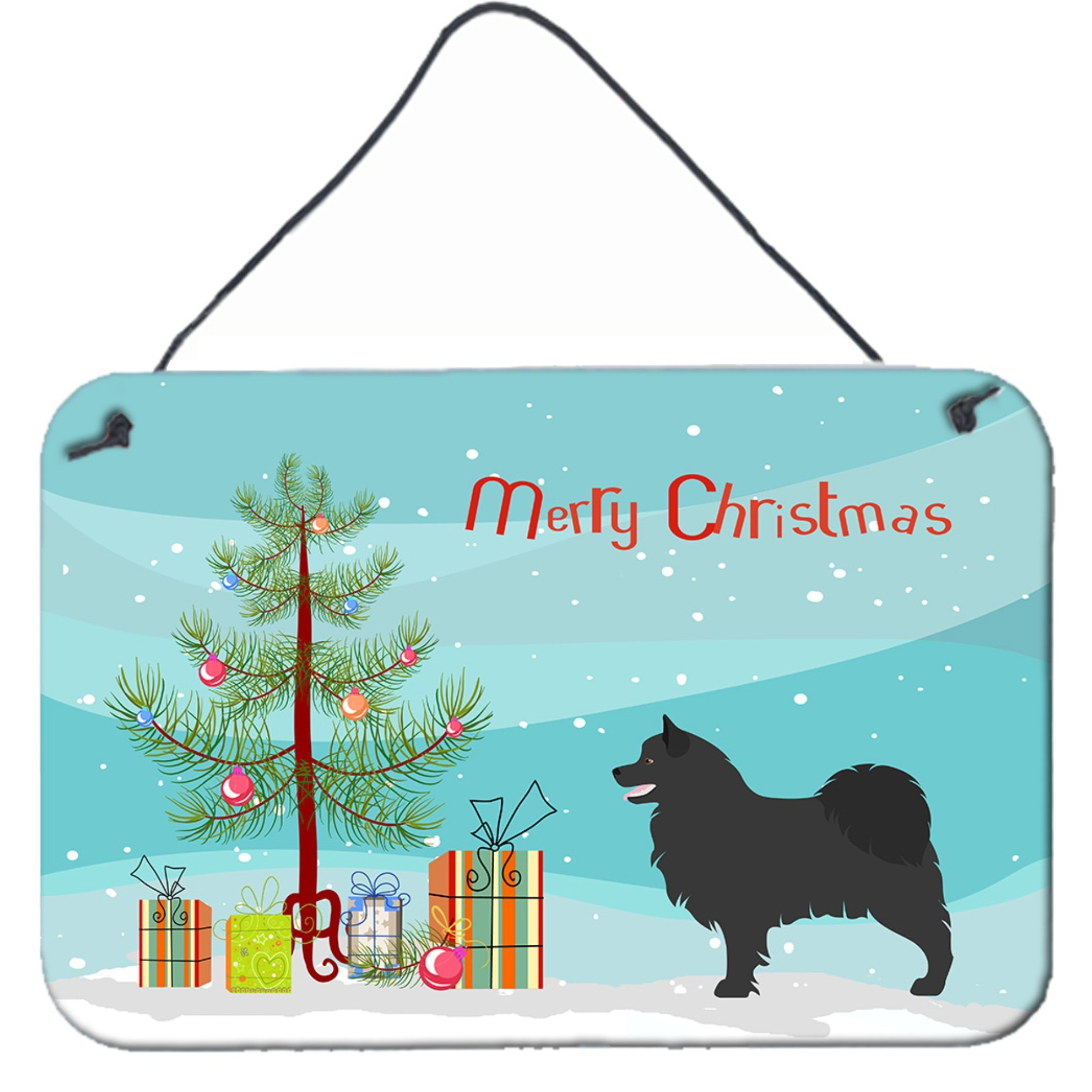 &quotCaroline's Treasures Swedish Lapphund Metal Print, 8hx12w, Christmas Tree"