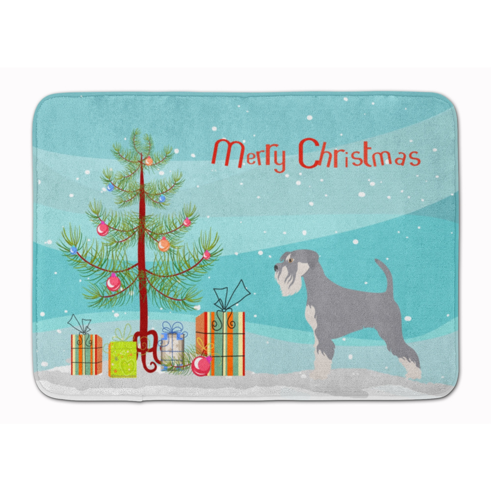 &quotCaroline's Treasures Schnauzer Christmas Floor Mat, 19"" x 27"", Multicolor"