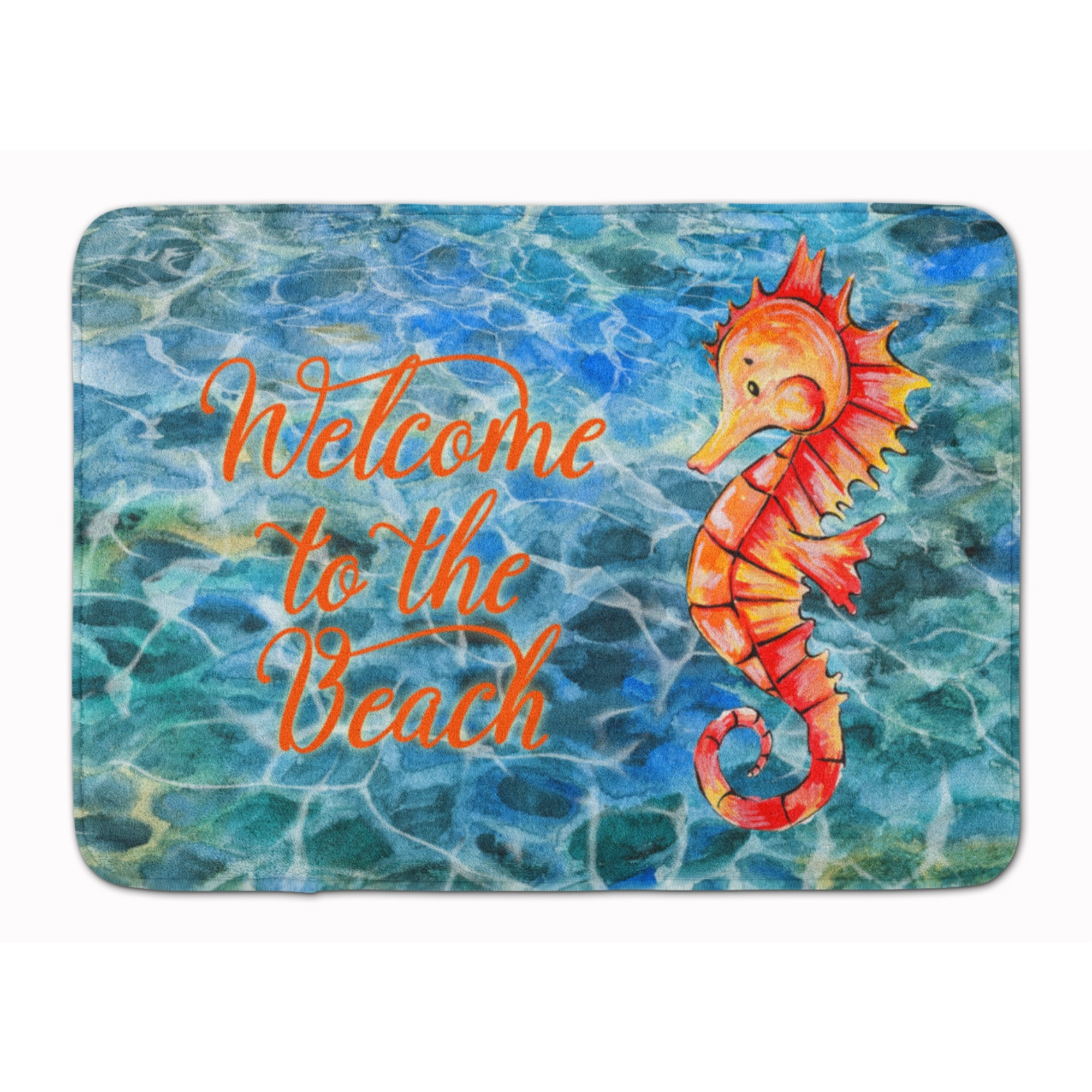 &quotCaroline's Treasures Seahorse Welcome Floor Mat, 19"" x 27"", Multicolor"