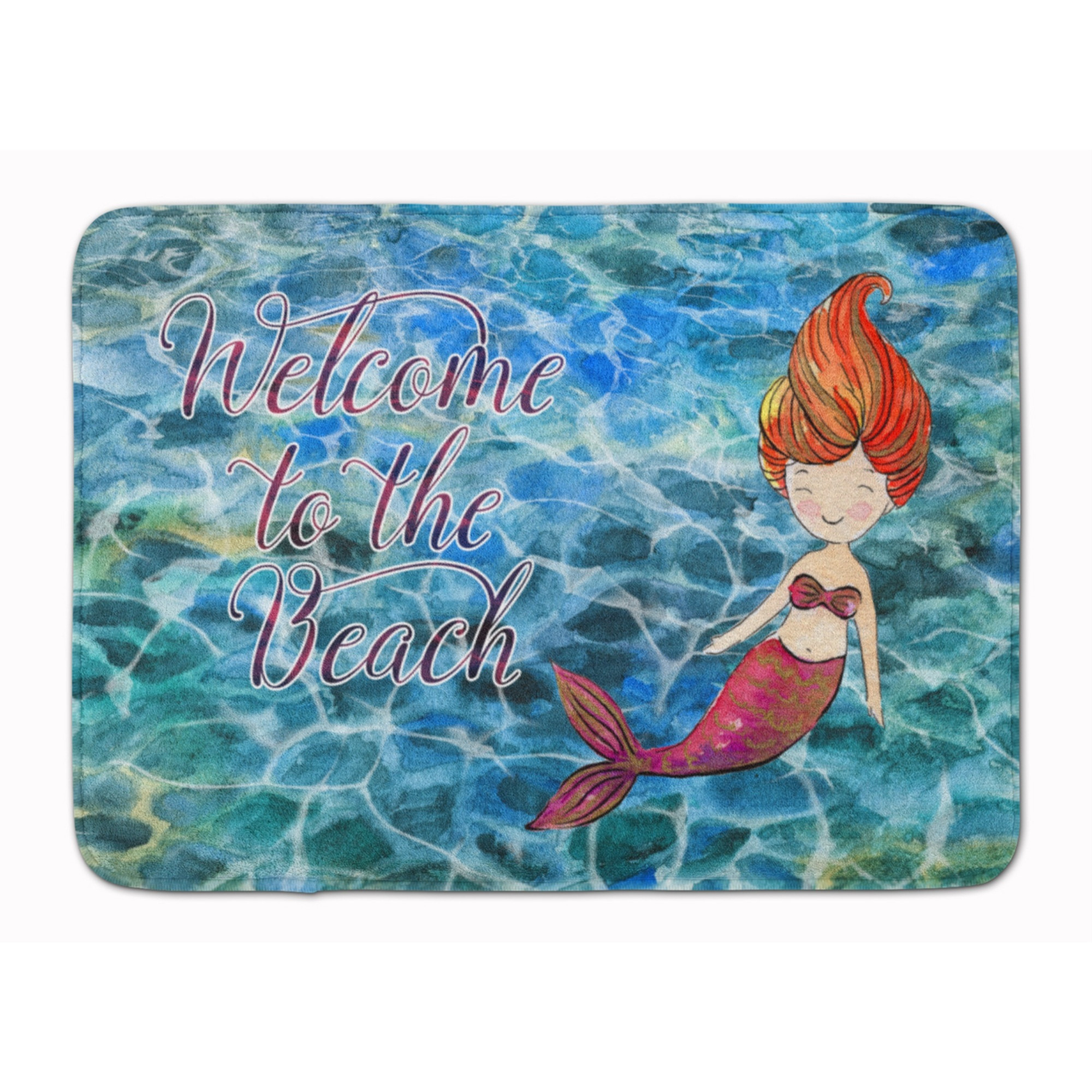 &quotCaroline's Treasures Mermaid Water Welcome Floor Mat, 19"" x 27"", Multicolor"