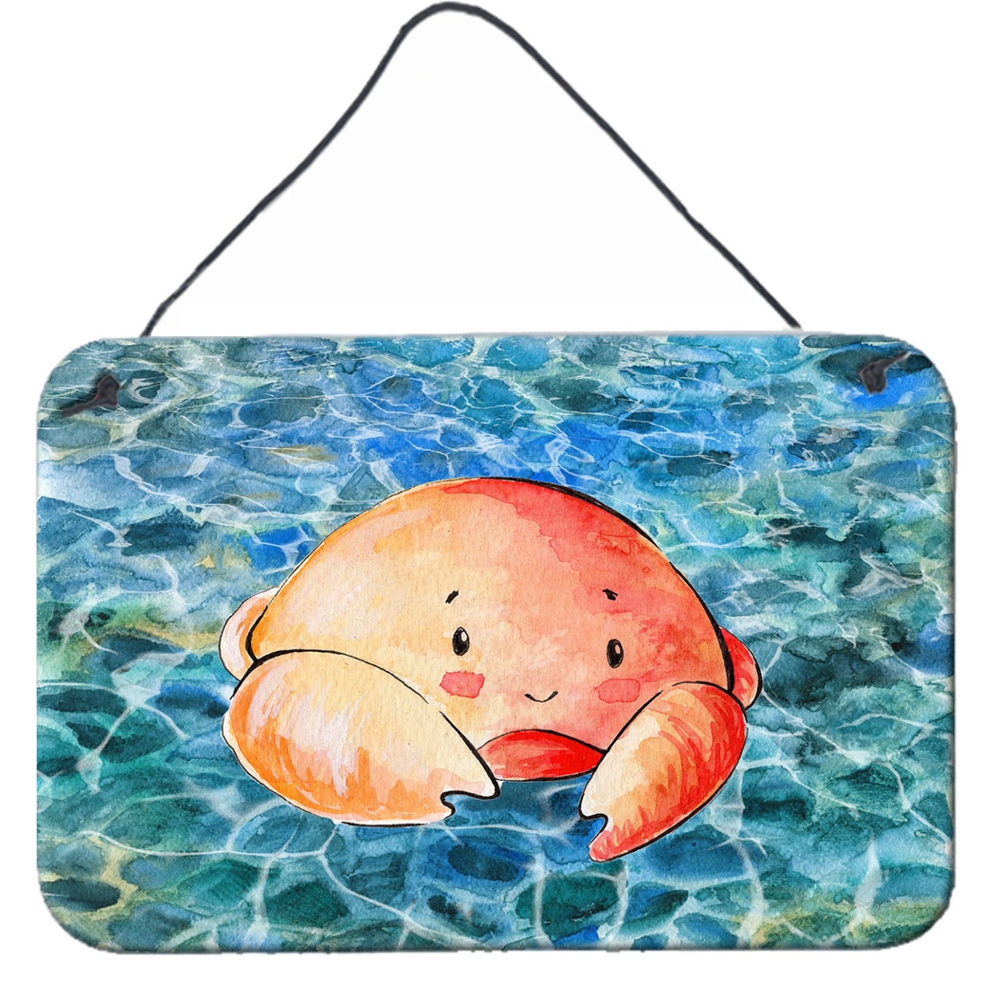 &quotCaroline's Treasures Crab Metal Print, 8"" x 12"", Multicolor"
