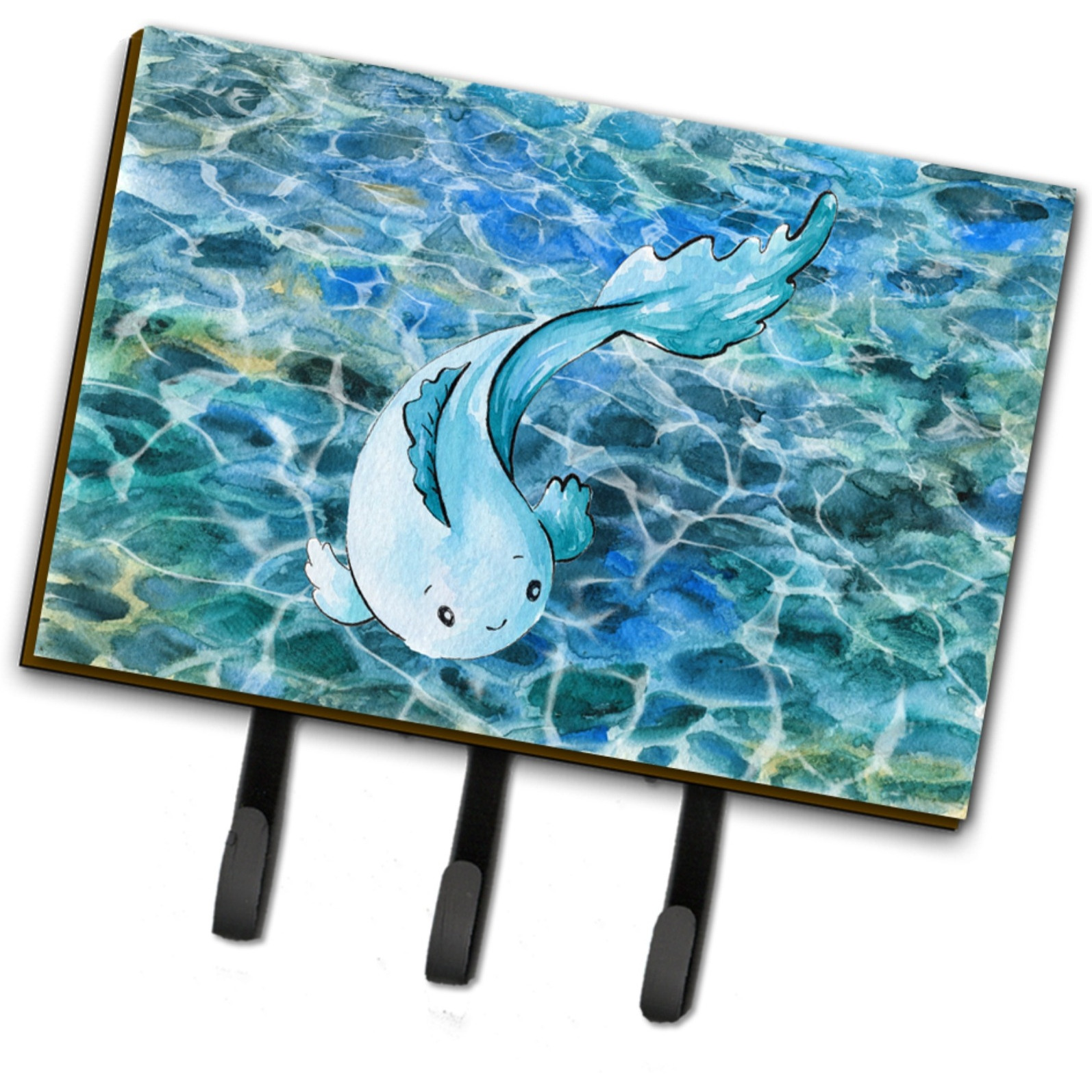 &quotCaroline's Treasures Blue Fish Wall Hook, Triple, Multicolor"