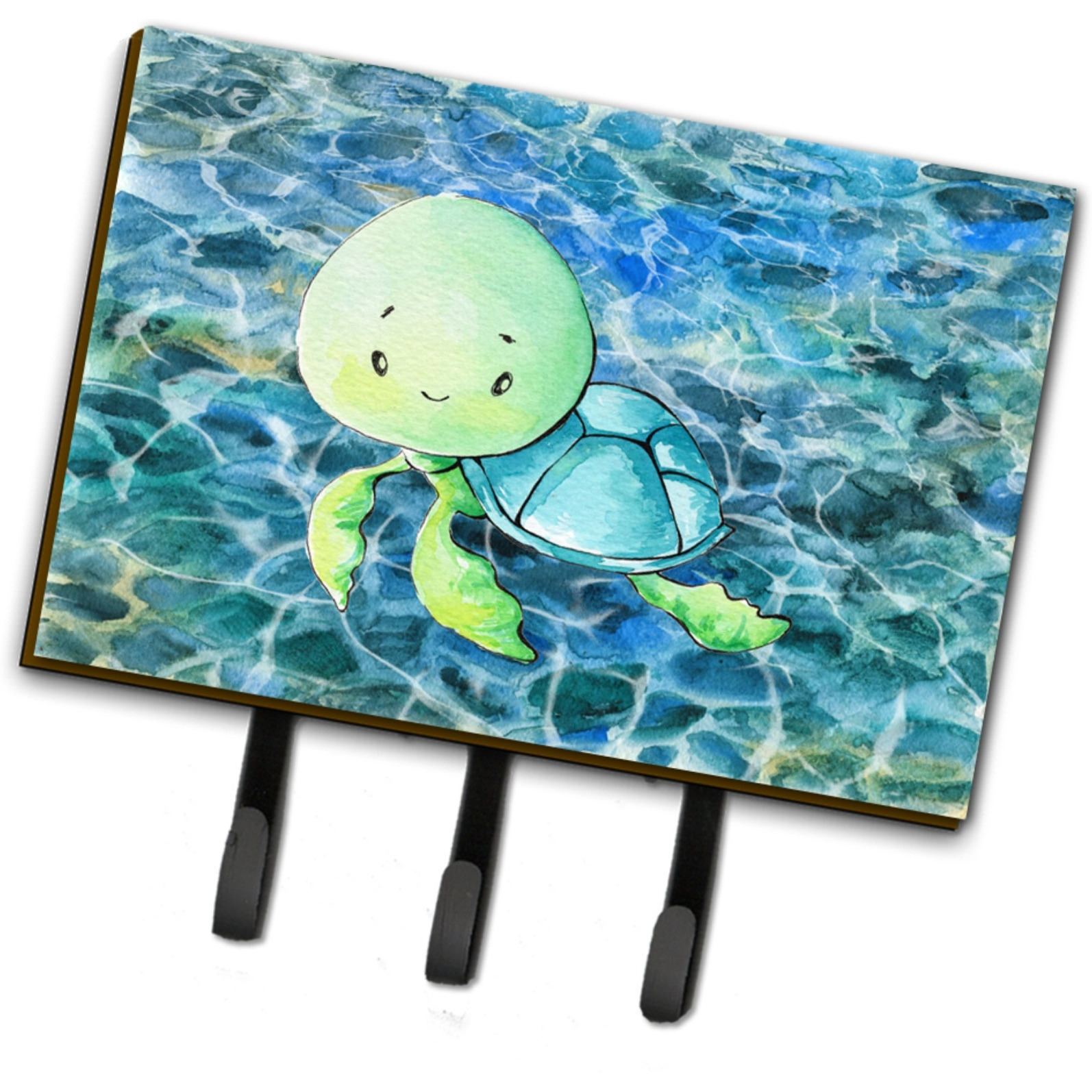 &quotCaroline's Treasures Sea Turtle Wall Hook, Triple, Multicolor"
