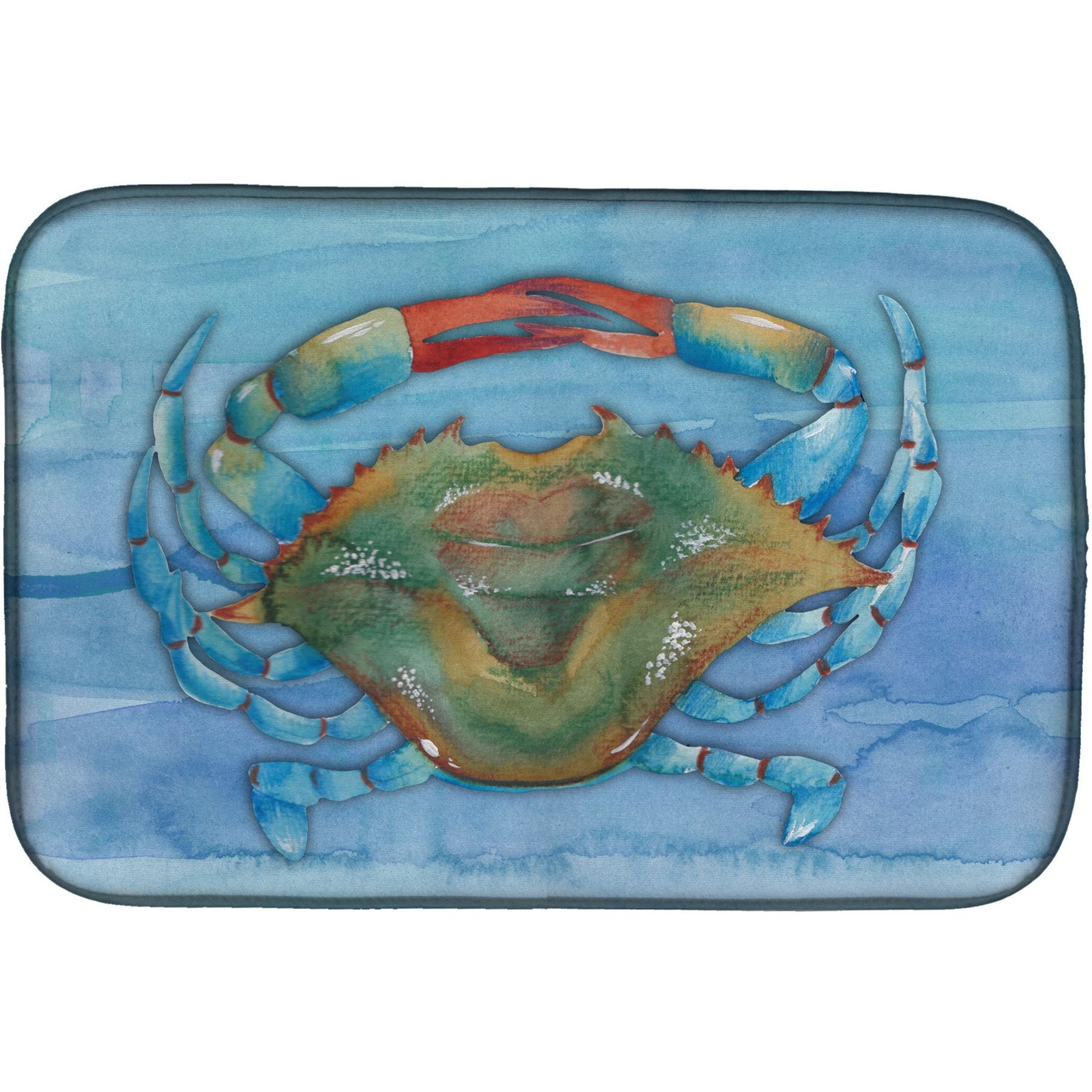 &quotCaroline's Treasures Crab Dish Drying Mat, 14"" x 21"", Multicolor"