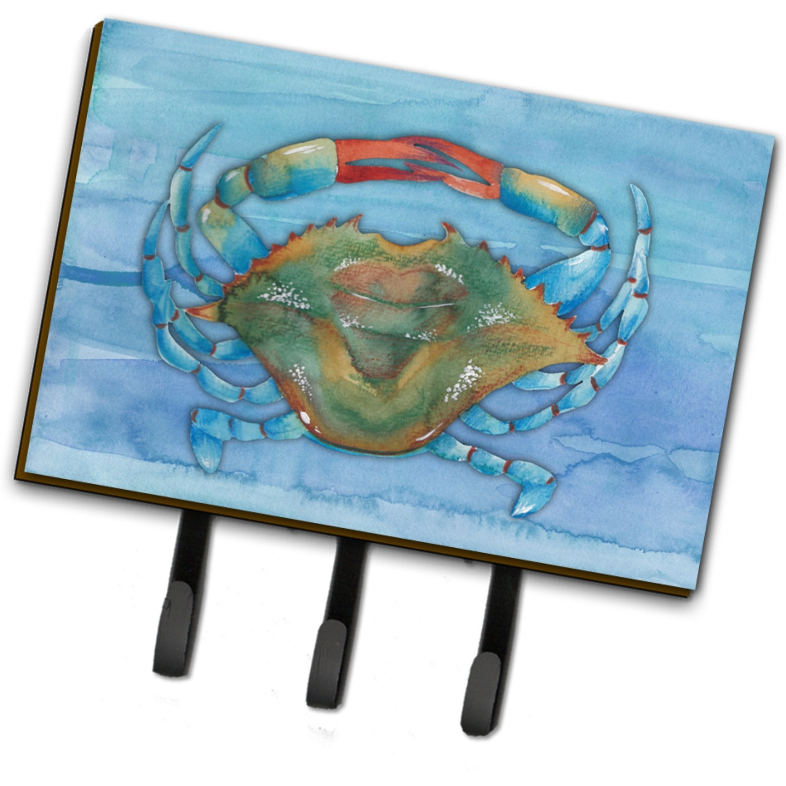 &quotCaroline's Treasures Blue Crab Wall Hook, Triple, Multicolor"