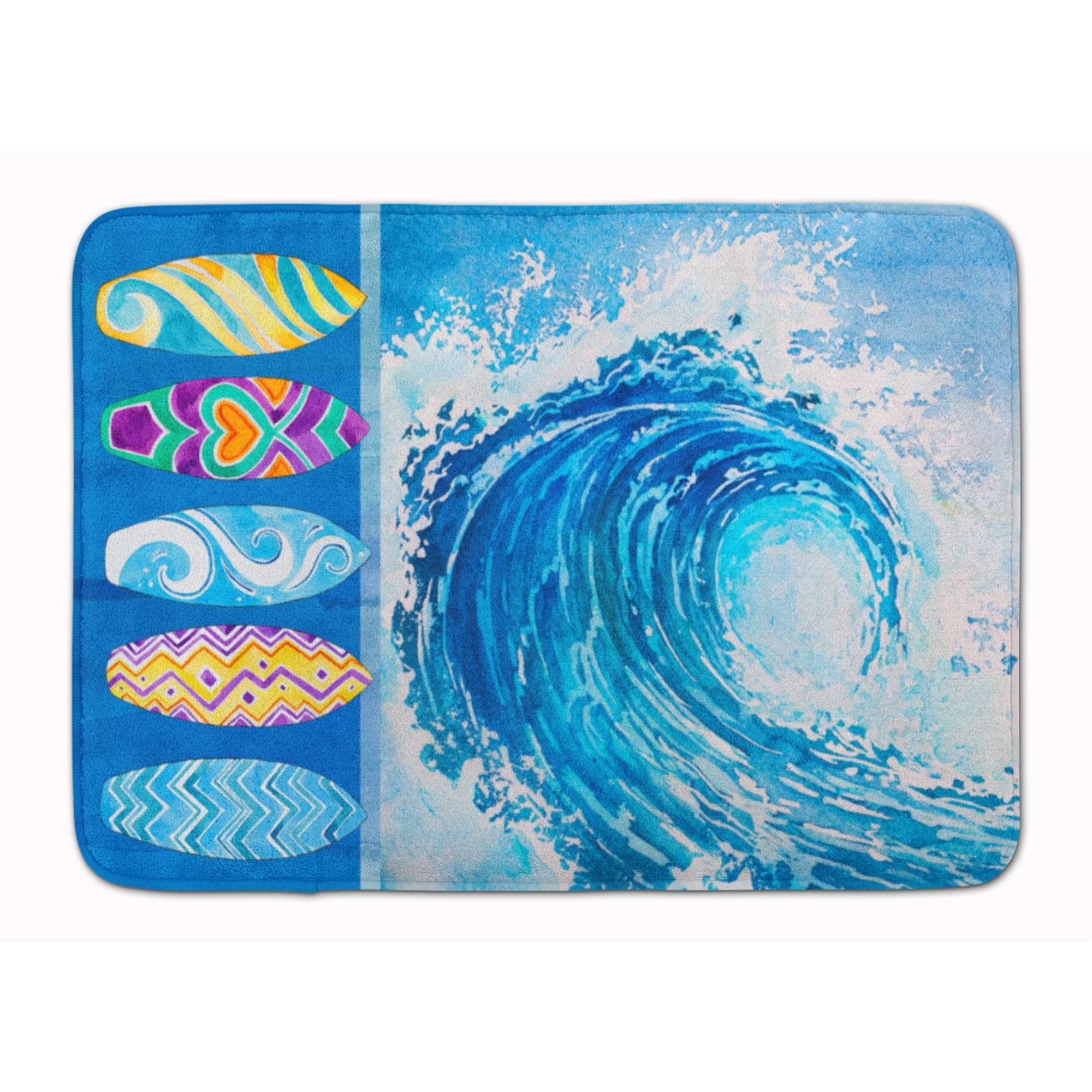 &quotCaroline's Treasures Surf Boards and Wave Floor Mat, 19"" x 27"", Multicolor"