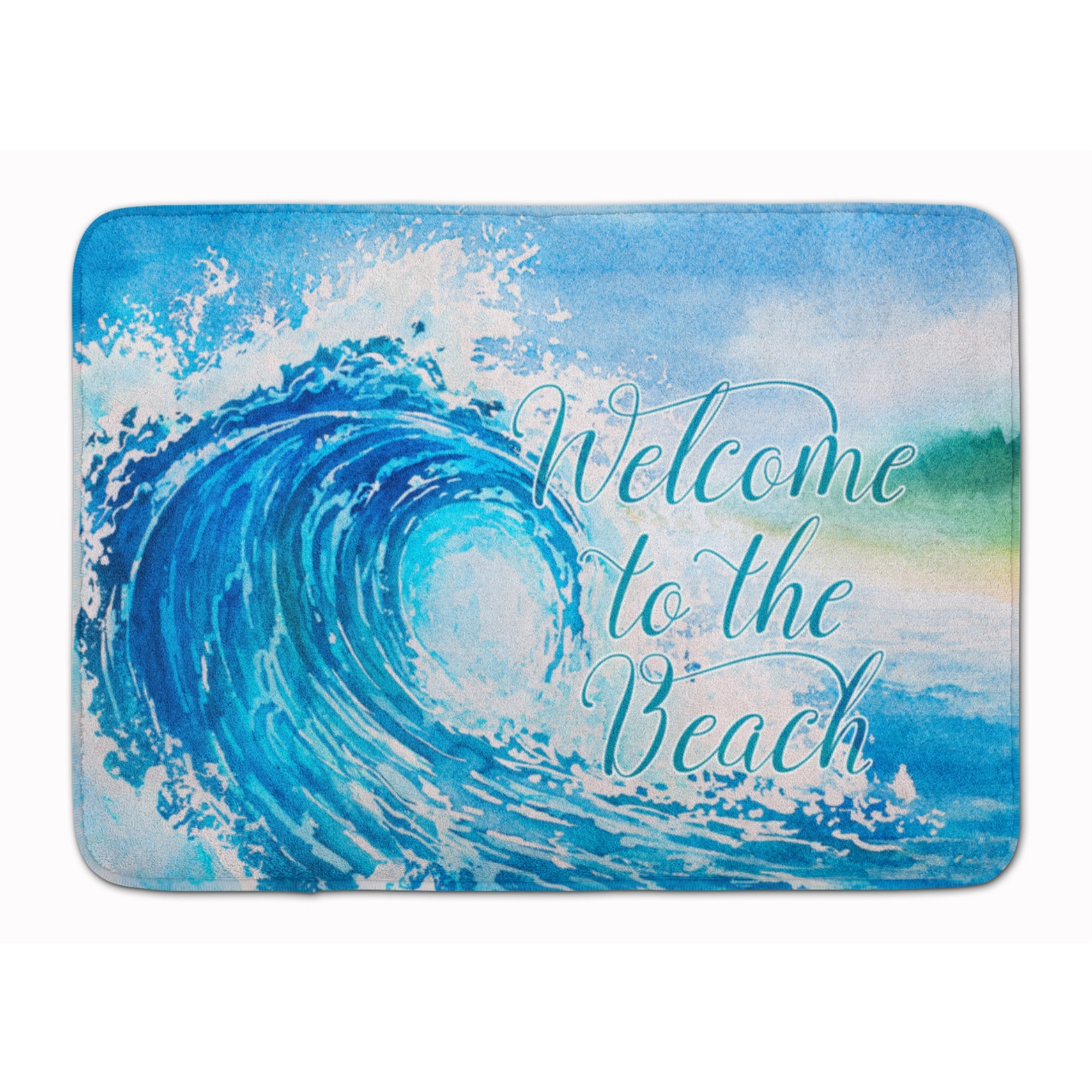 &quotCaroline's Treasures Wave Welcome Floor Mat, 19"" x 27"", Multicolor"