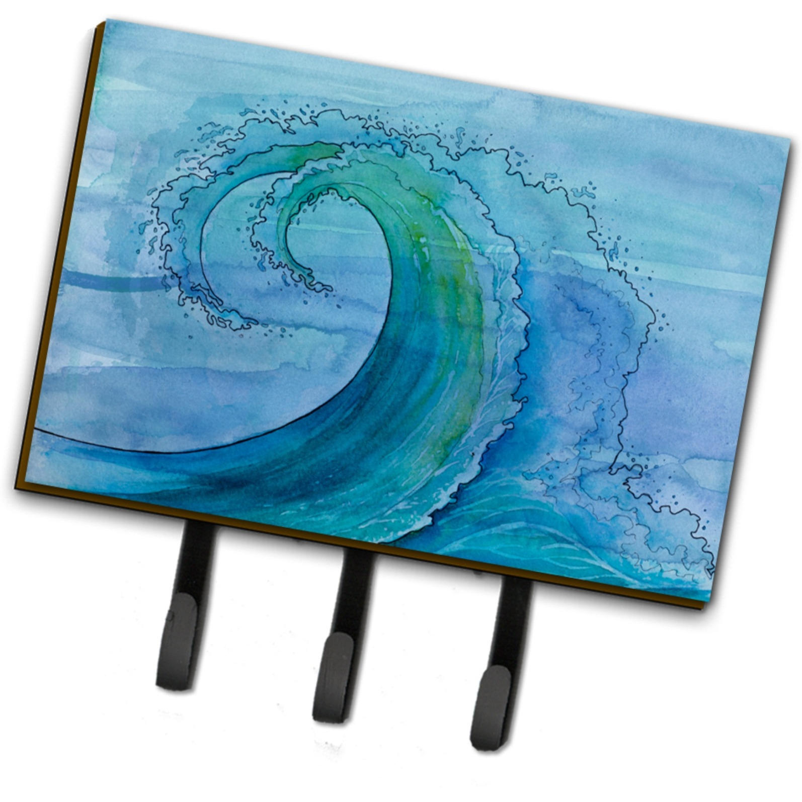 &quotCaroline's Treasures Abstract Wave Wall Hook, Triple, Multicolor"