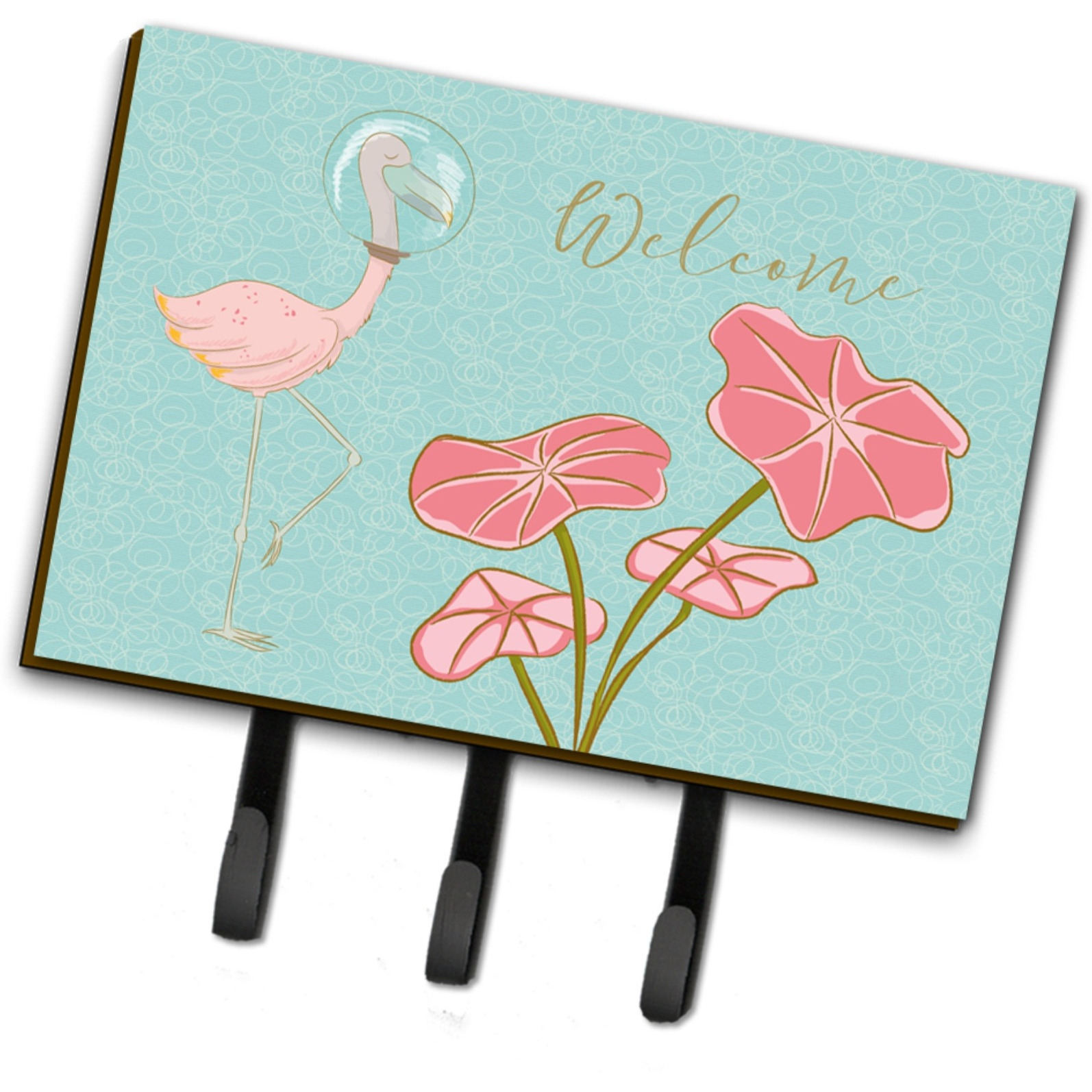&quotCaroline's Treasures Flamingo Welcome Wall Hook, Triple"