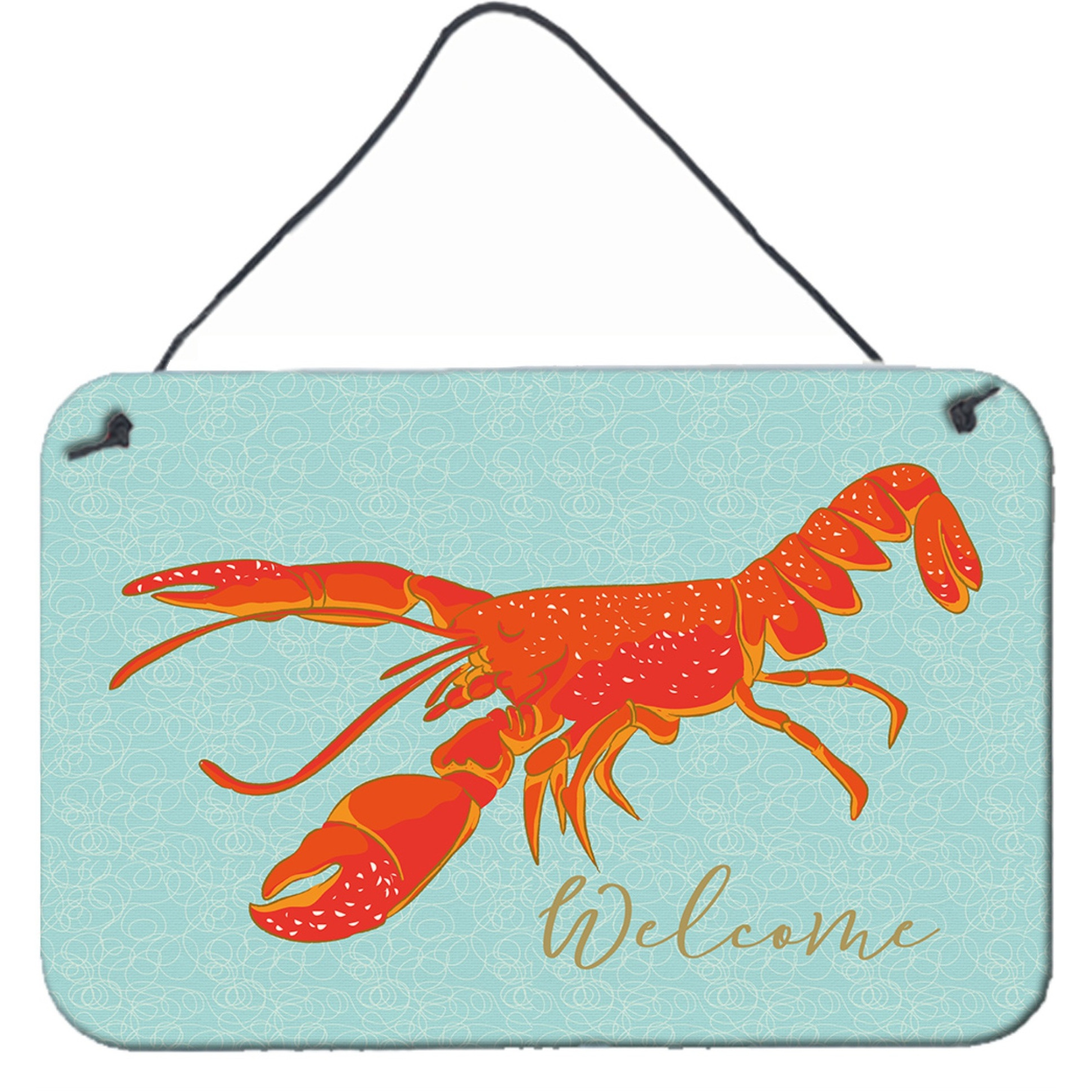&quotCaroline's Treasures Lobster Welcome Metal Print, 8"" x 12"""