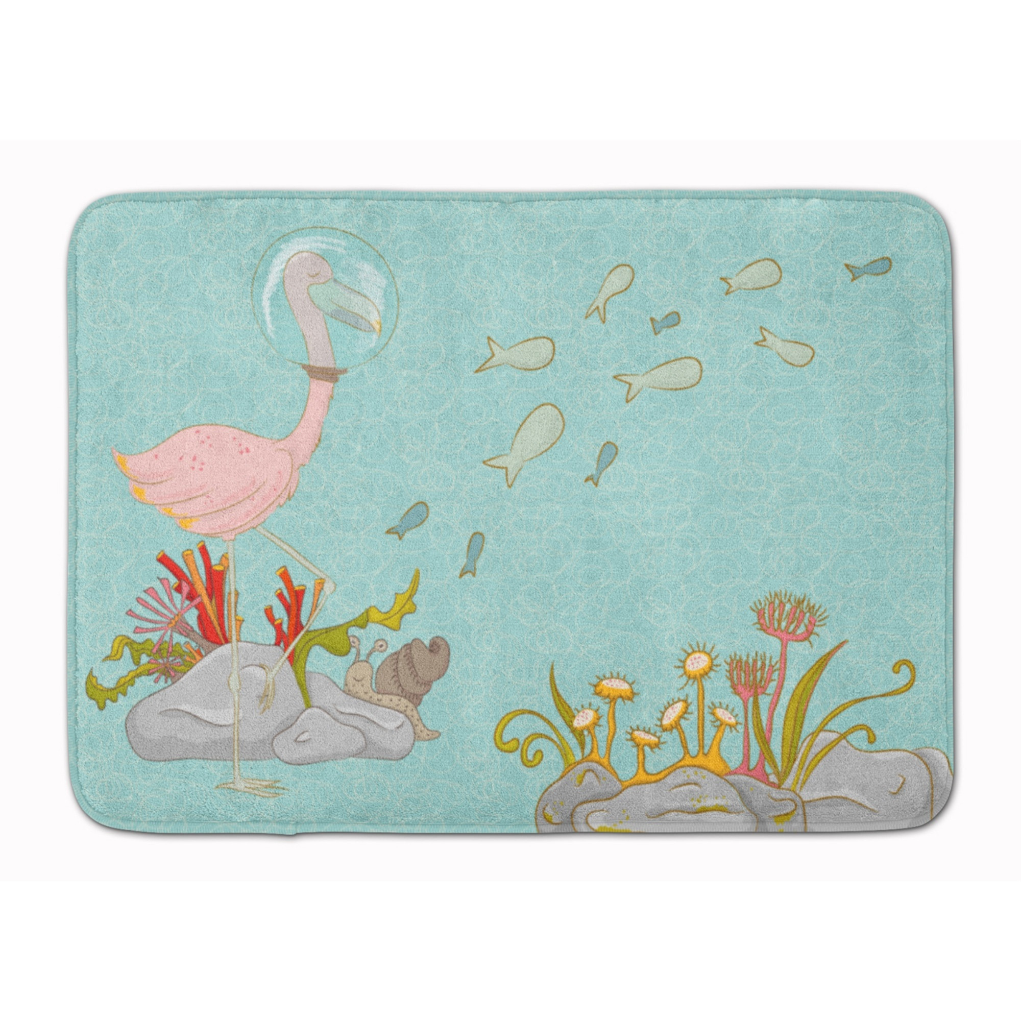 &quotCaroline's Treasures Flamingo Underwater Floor Mat, 19"" x 27"", Multicolor"