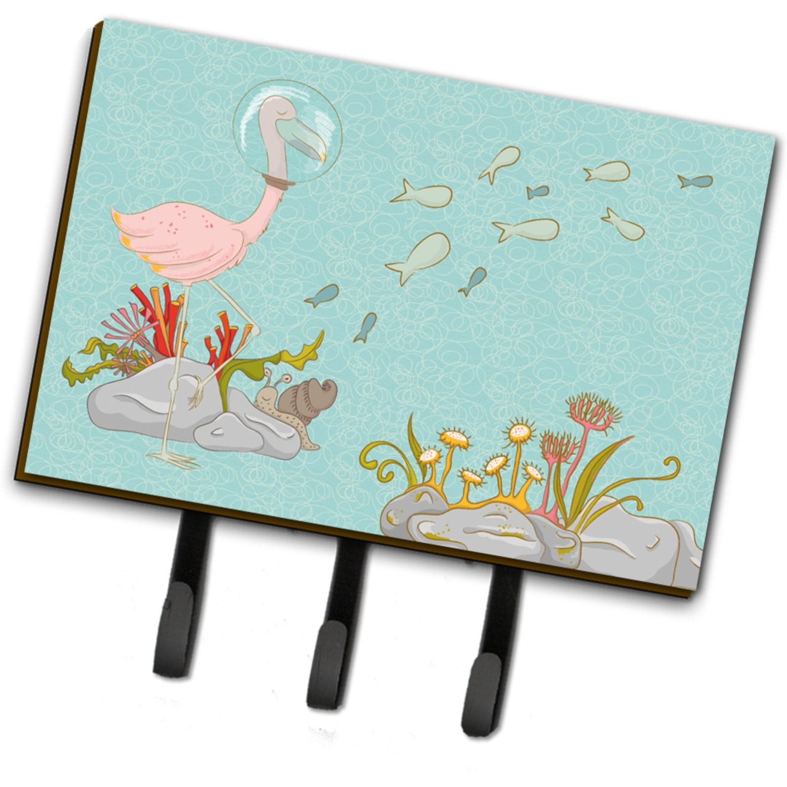 &quotCaroline's Treasures Flamingo Underwater Wall Hook, Triple"