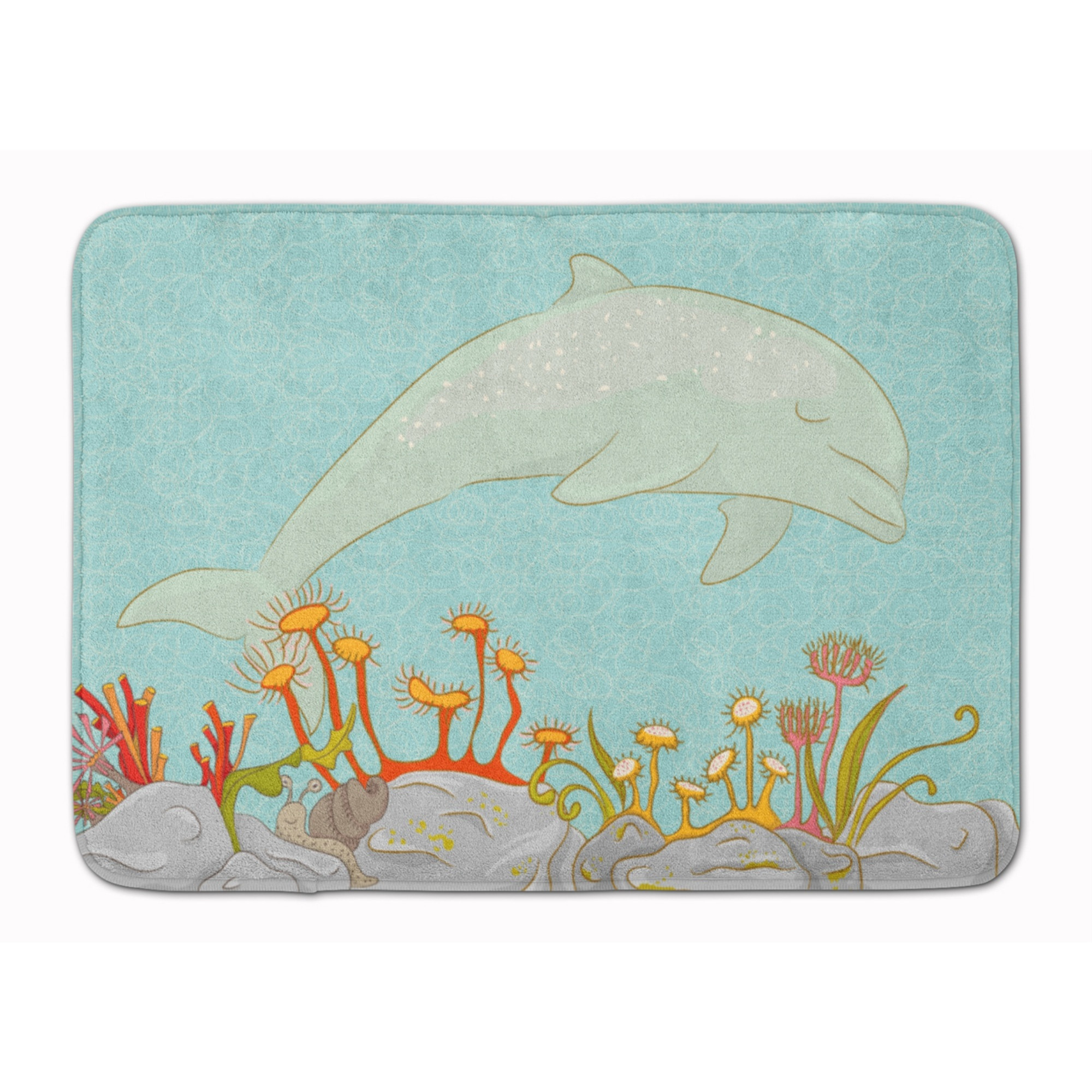 &quotCaroline's Treasures Dolphin Underwater Scene Floor Mat, 19"" x 27"", Multicolor"