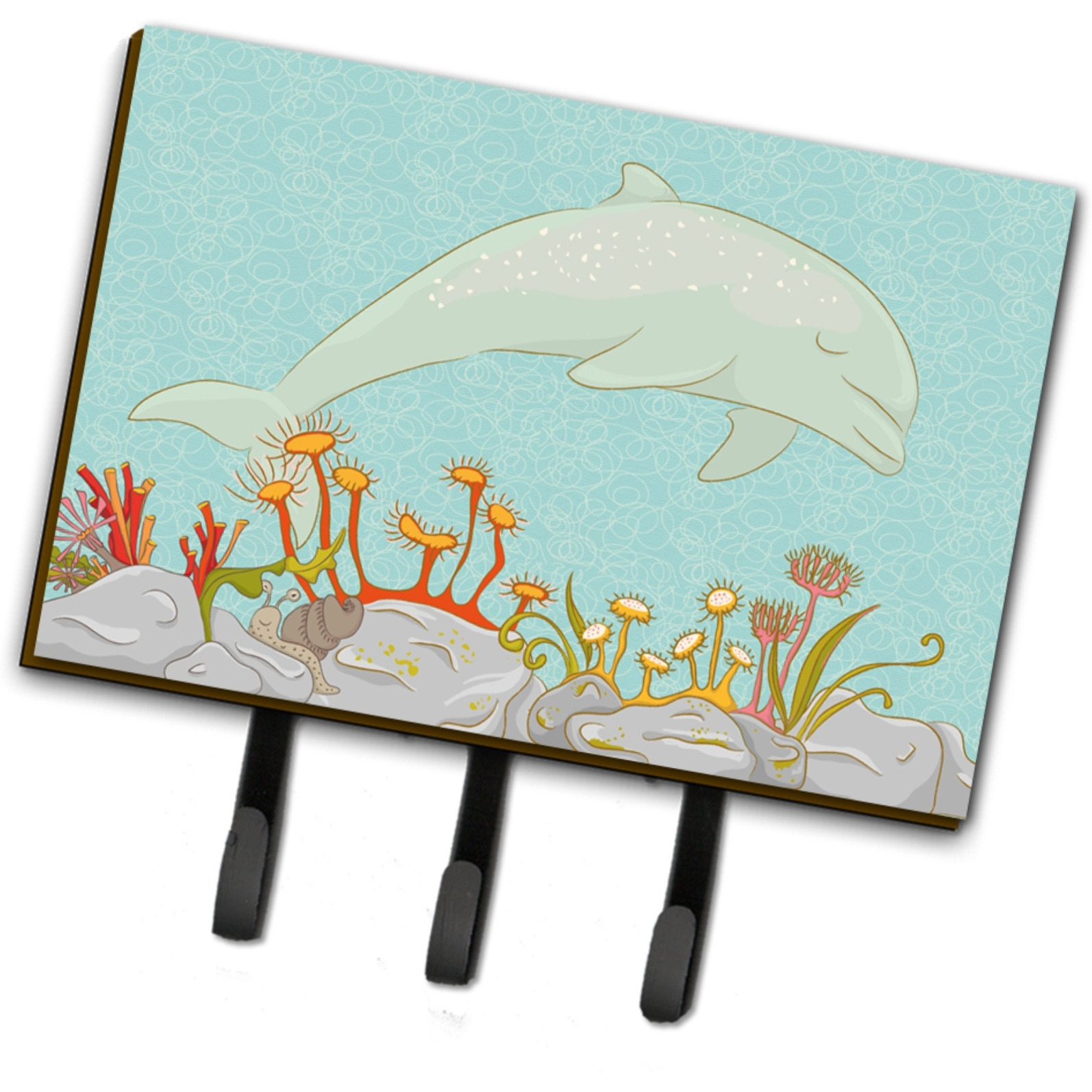 &quotCaroline's Treasures Dolphin Underwater Scene Wall Hook, Triple, Multicolor"