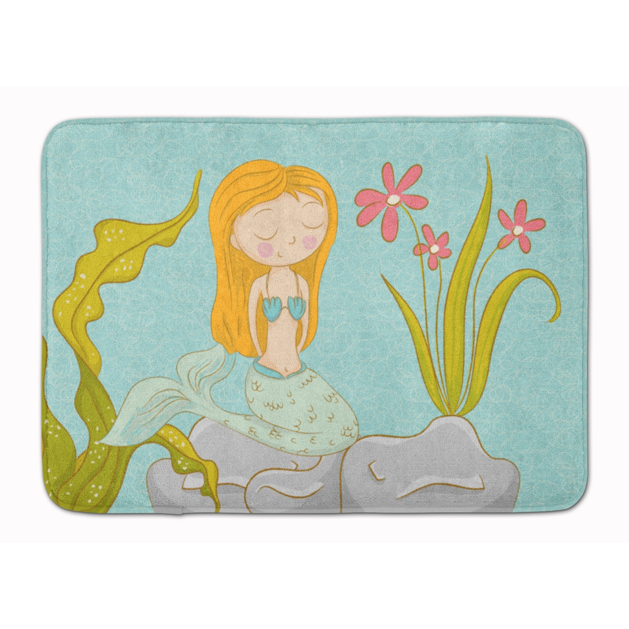 &quotCaroline's Treasures Mermaid Underwater Scene Floor Mat, 19"" x 27"", Multicolor"