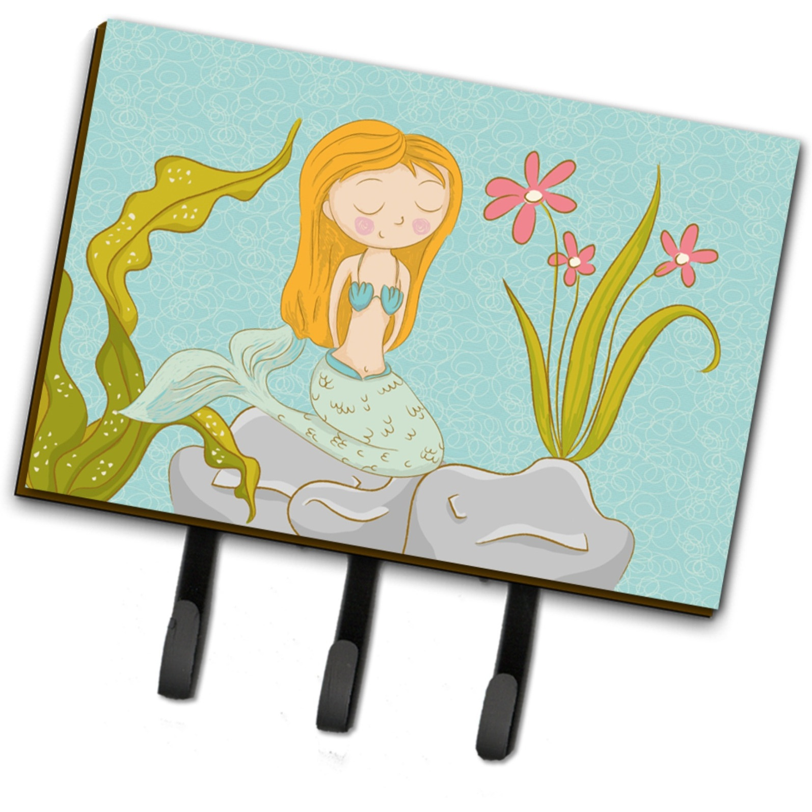 &quotCaroline's Treasures Mermaid Underwater Scene Wall Hook, Triple"