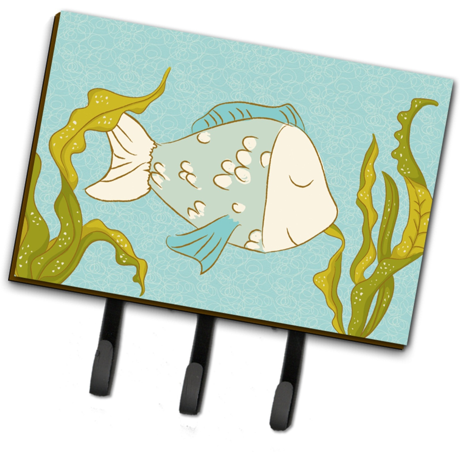 &quotCaroline's Treasures Blue Fish Wall Hook, Triple"