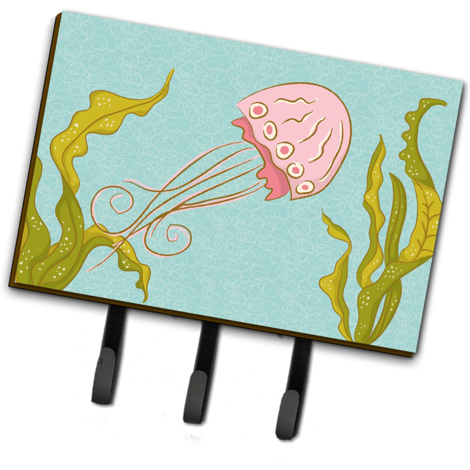 &quotCaroline's Treasures Jelly Fish Wall Hook, Triple, Multicolor"
