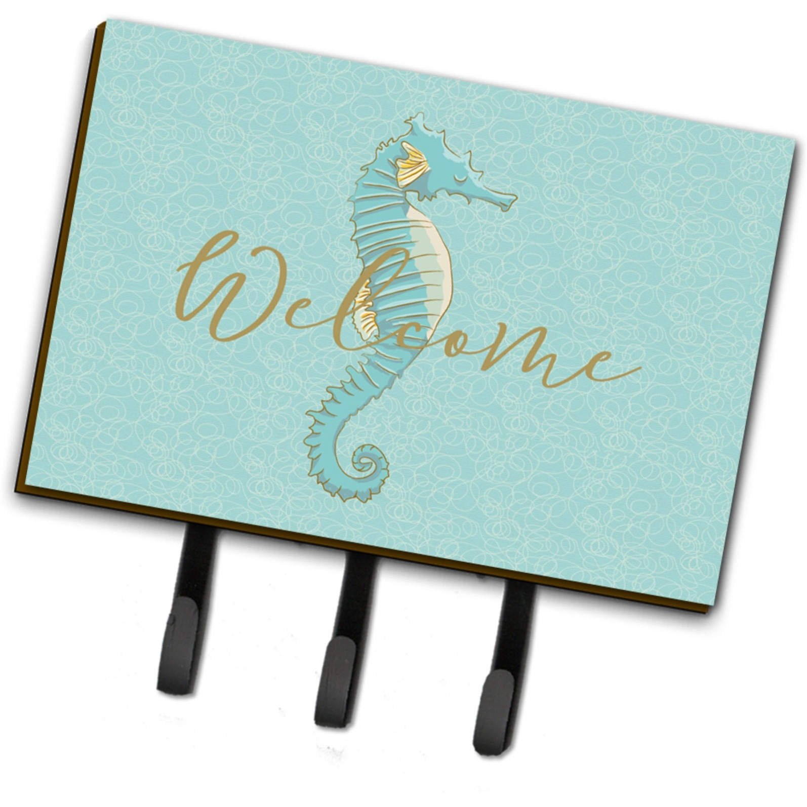&quotCaroline's Treasures Seahorse Welcome Wall Hook, Triple"