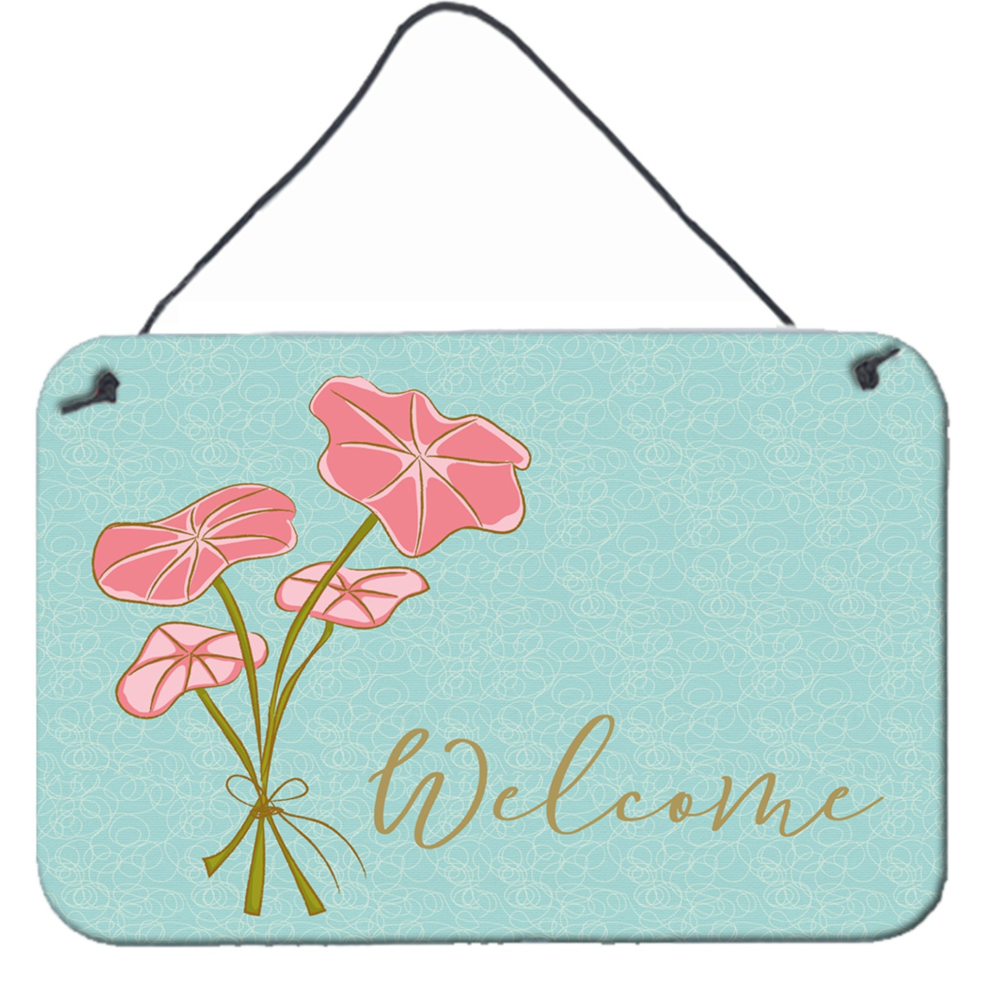 &quotCaroline's Treasures Bunch of Flowers Welcome Metal Print, 8"" x 12"""