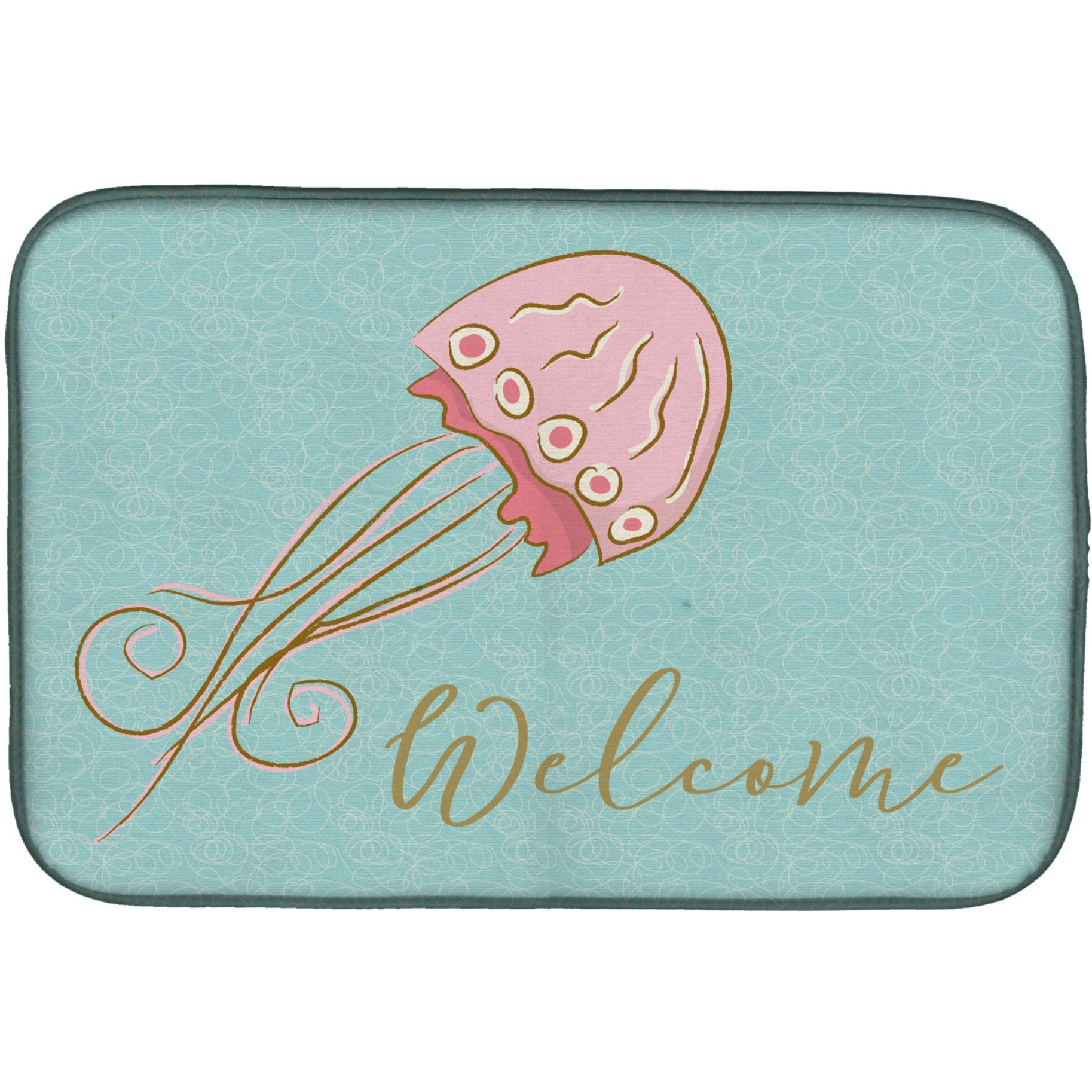 &quotCaroline's Treasures BB8555DDM Dish Drying Mat, 14"" x 21"", Multicolor"