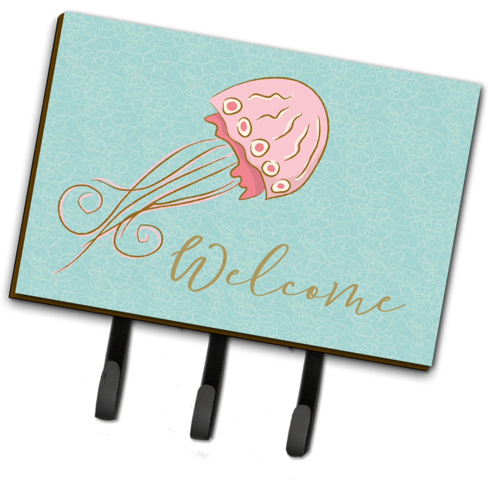 &quotCaroline's Treasures Jelly Fish Welcome Wall Hook, Triple"